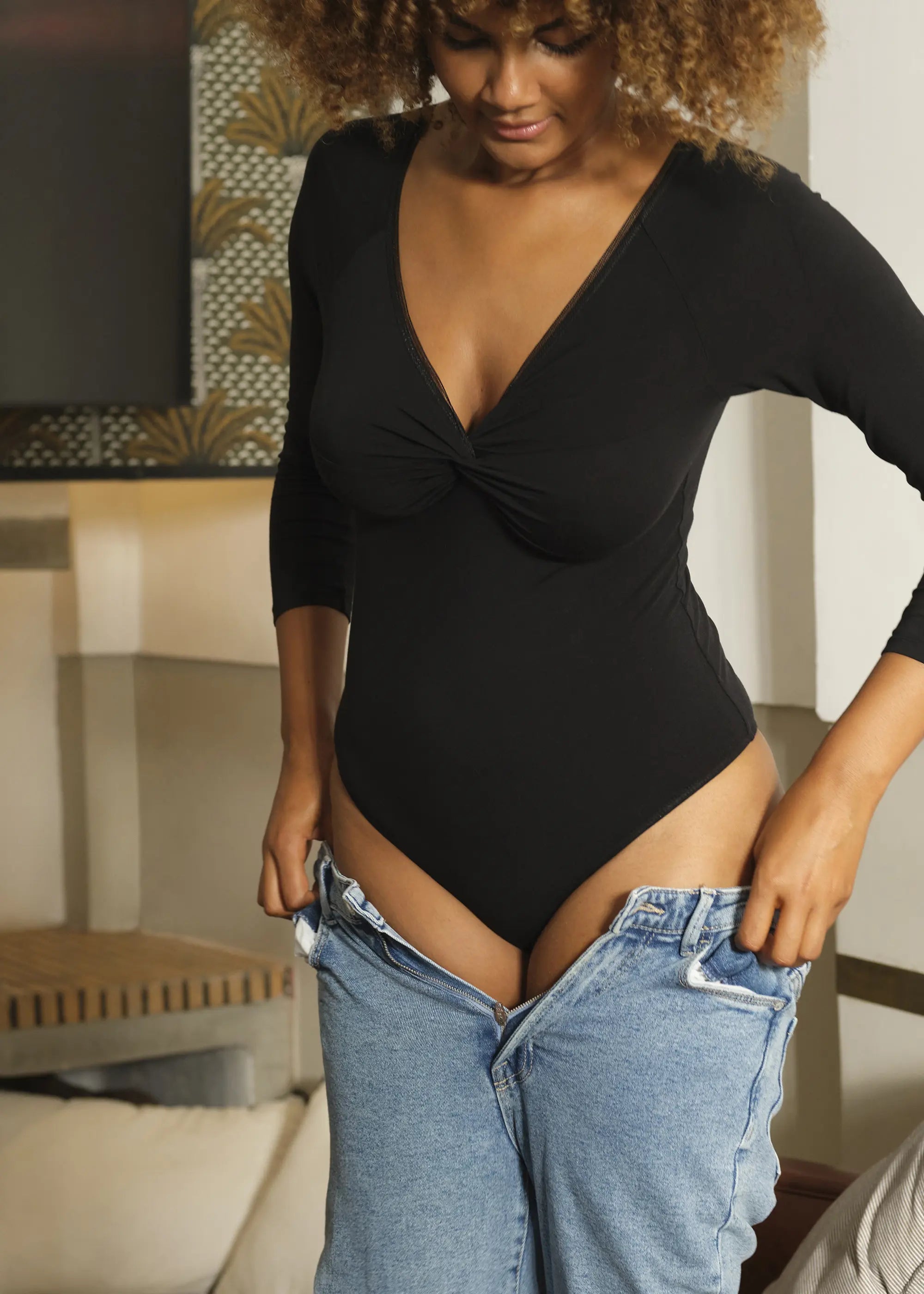 Body thermique à manches longues Chill Zwart (Zachte warmte)