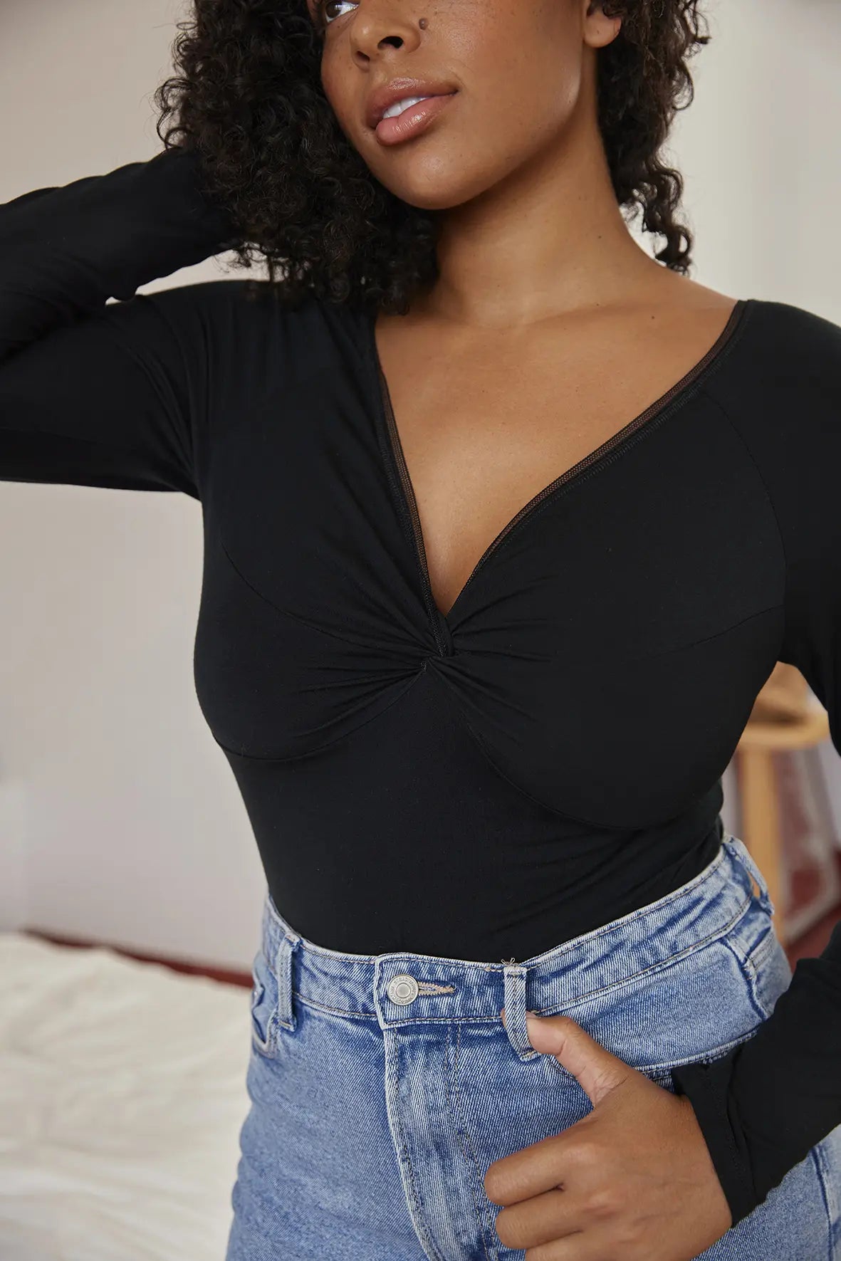 Body thermique à manches longues Chill Zwart (Zachte warmte)