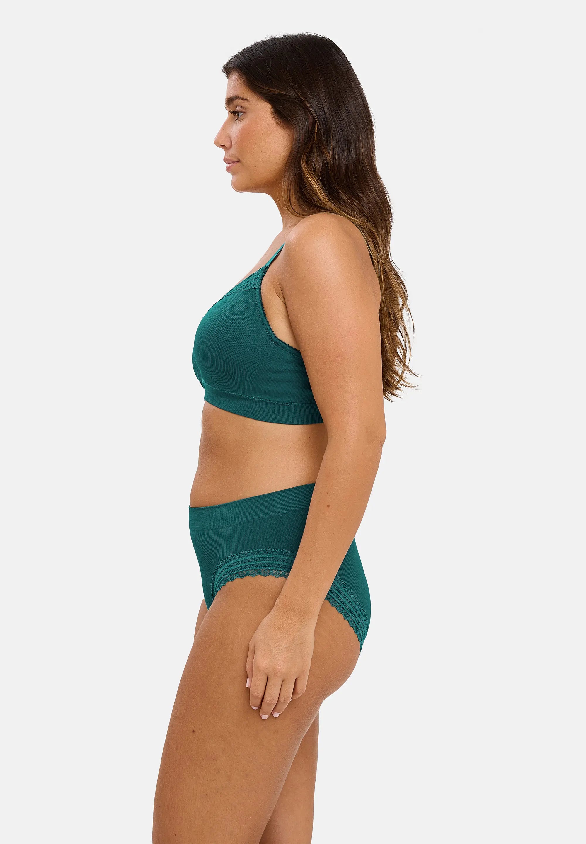Bralette zonder beugels Agathe Smaragdgroen
