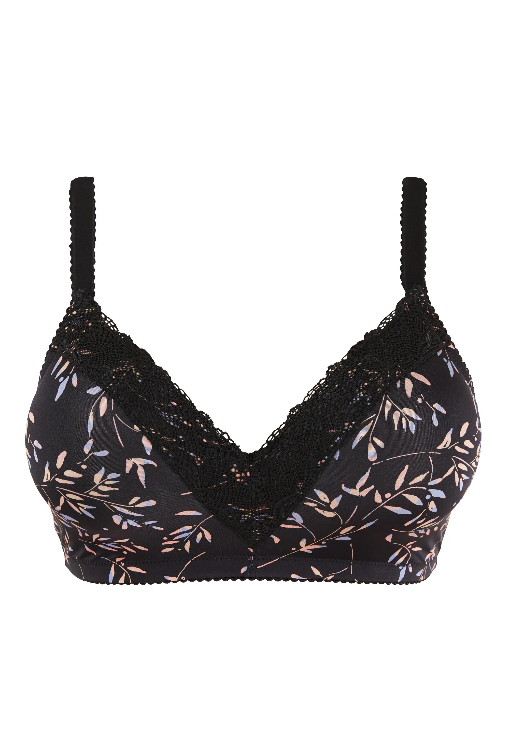 Brassière sans armatures Coline Imprimé Feuilles Foncées