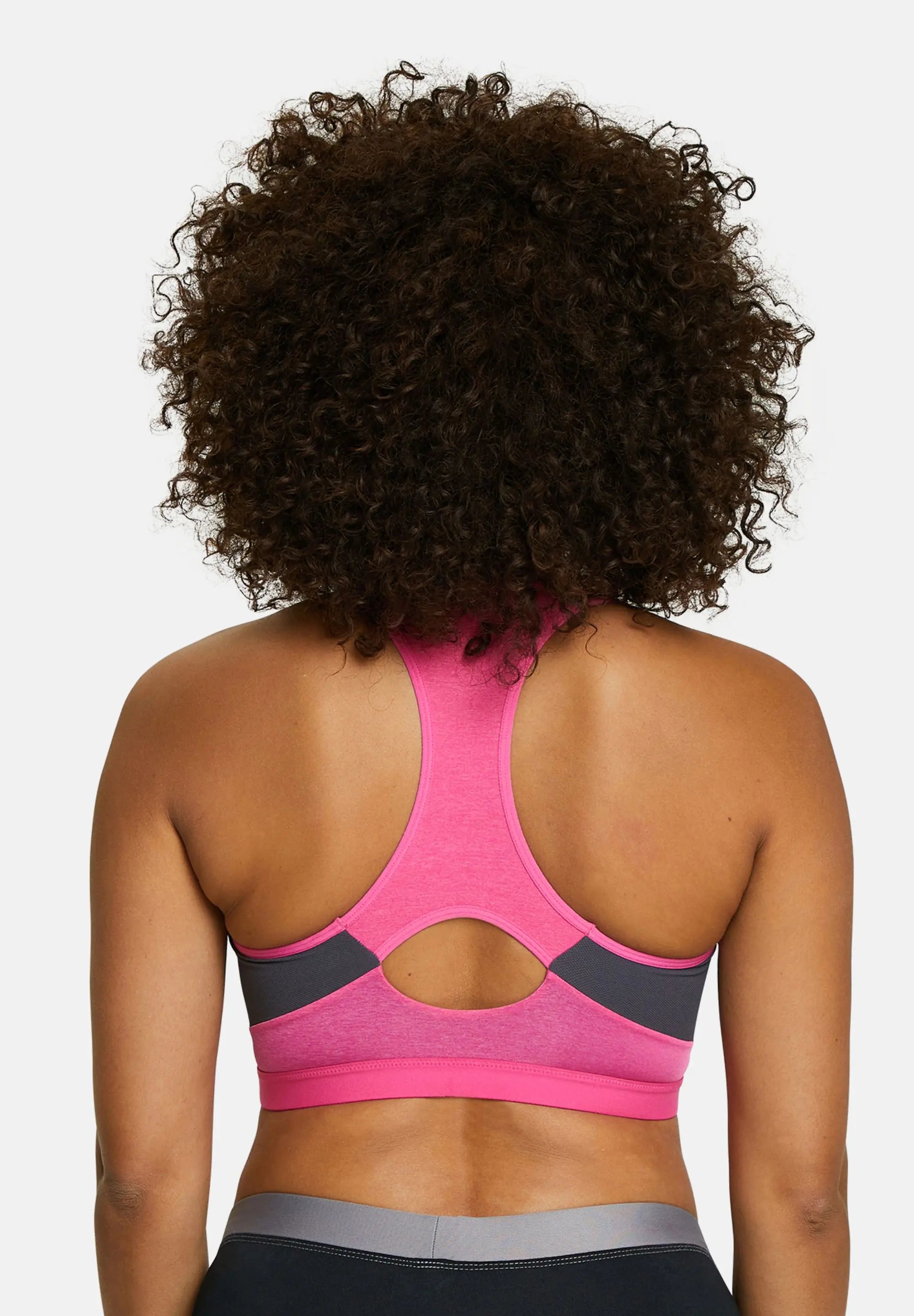 Brassière de sport pour femme couleur fushia - vue de dos
