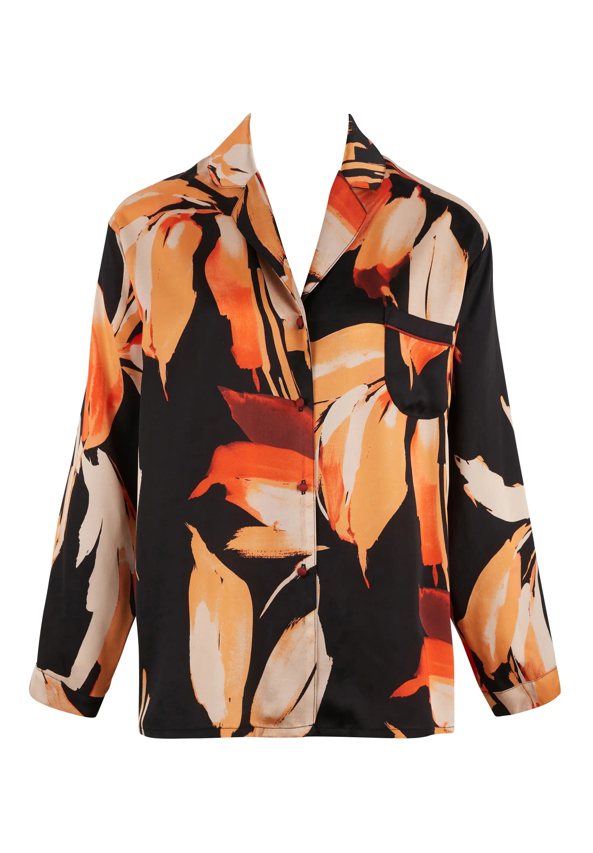 Hemd Pure Chic Bladprint Zwart