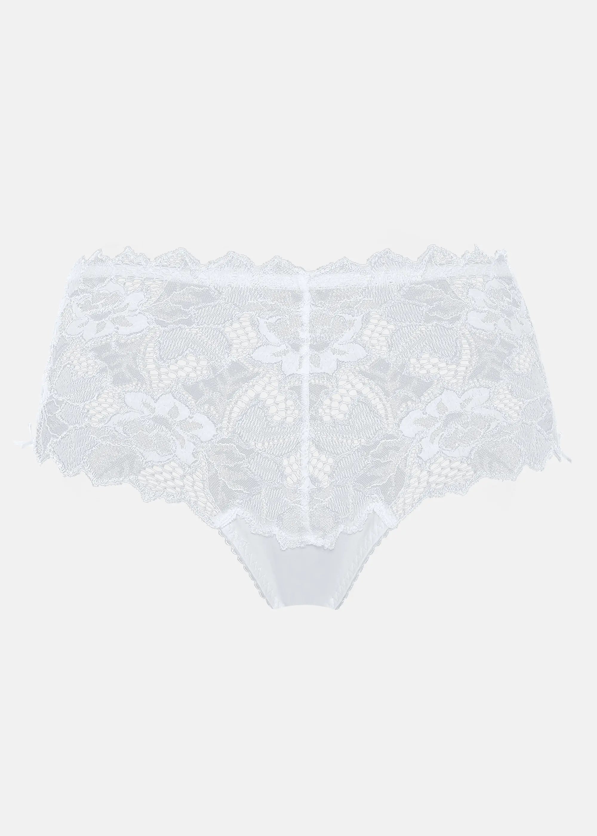 Packshot culotte blanche en dentelle