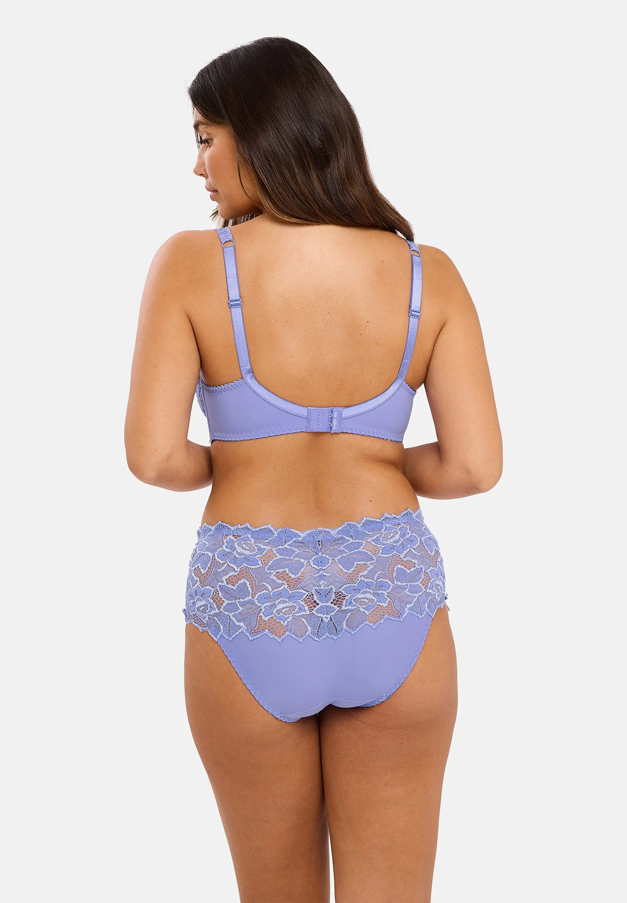 Hoge Taille Slip Arum Jacaranda blauw