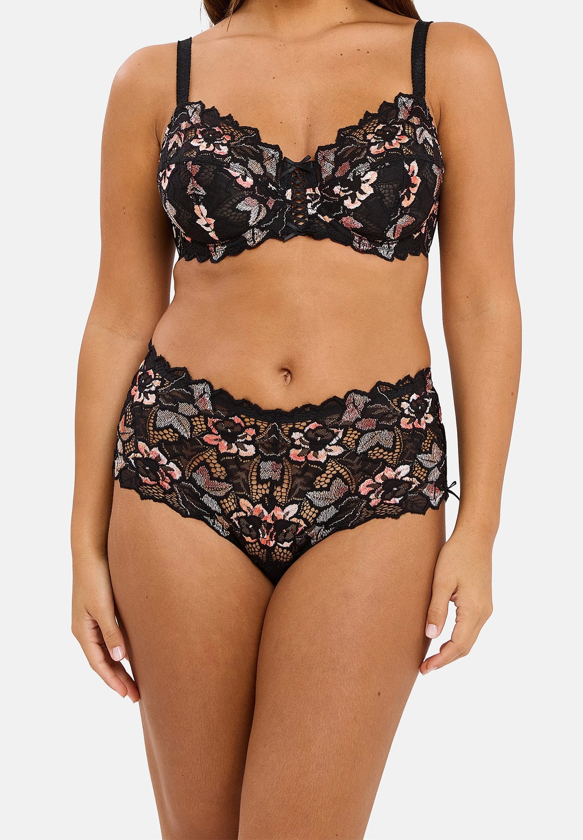 Lot de 2 culottes Arum Cabaret et Noir – vue de face