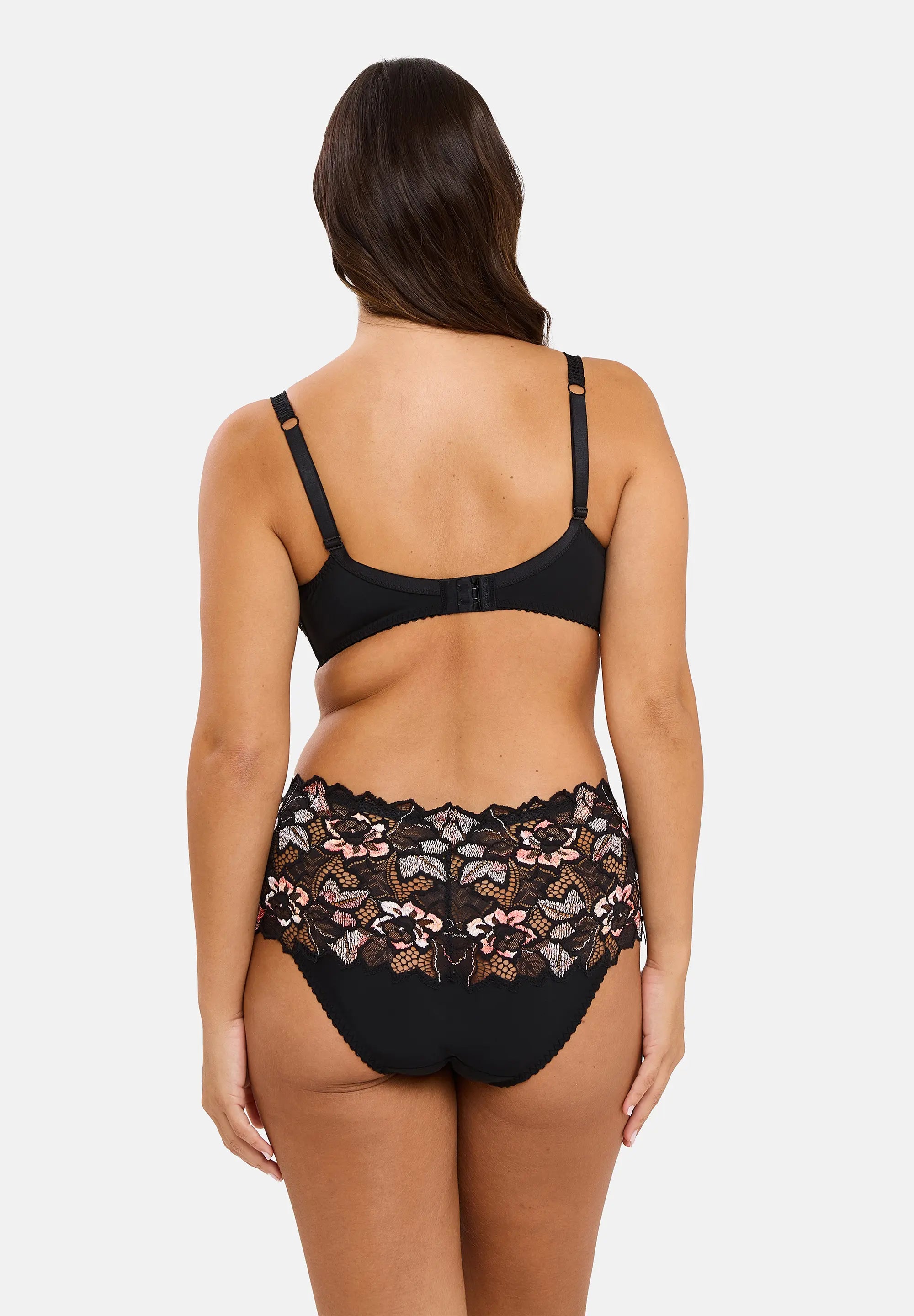 Hoge Taille Slip Arum Cabaret Zwart & Roze