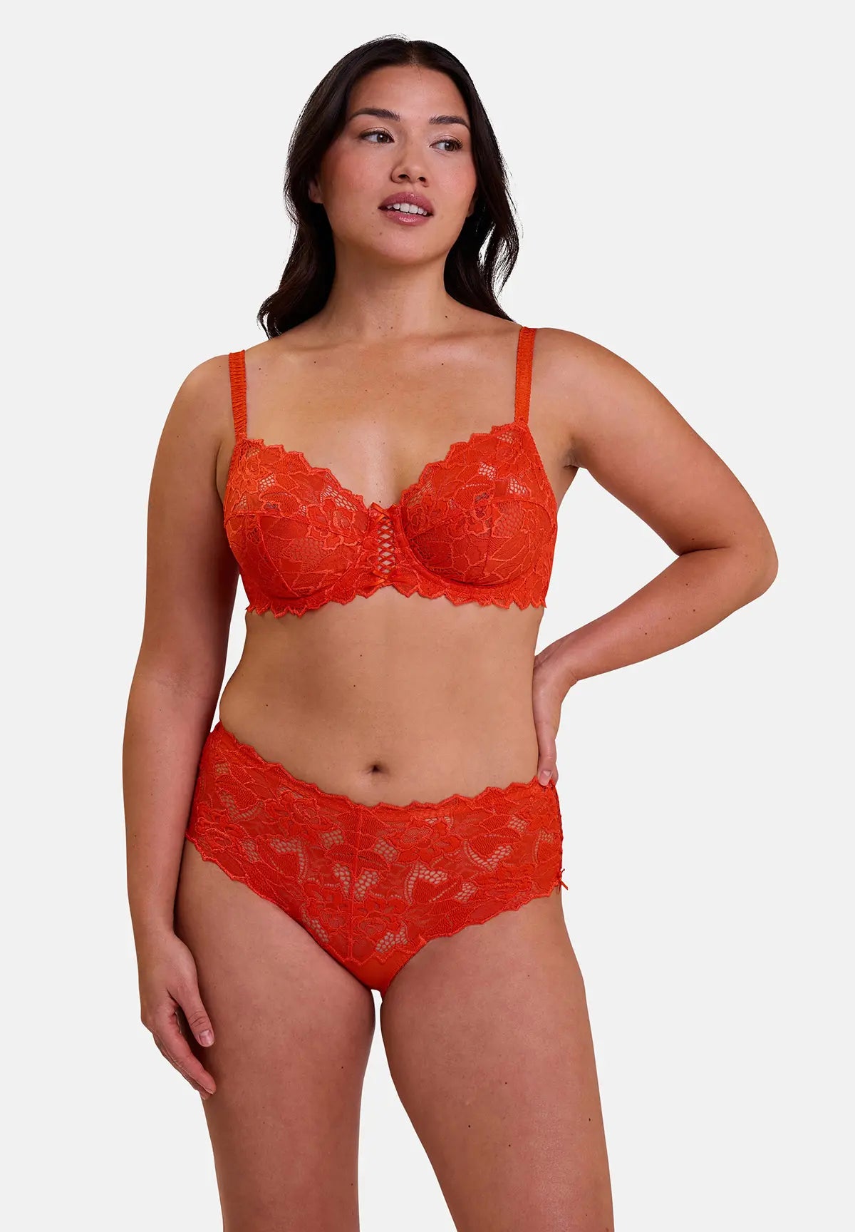 Hoge Taille Slip Oranje Mandarijn