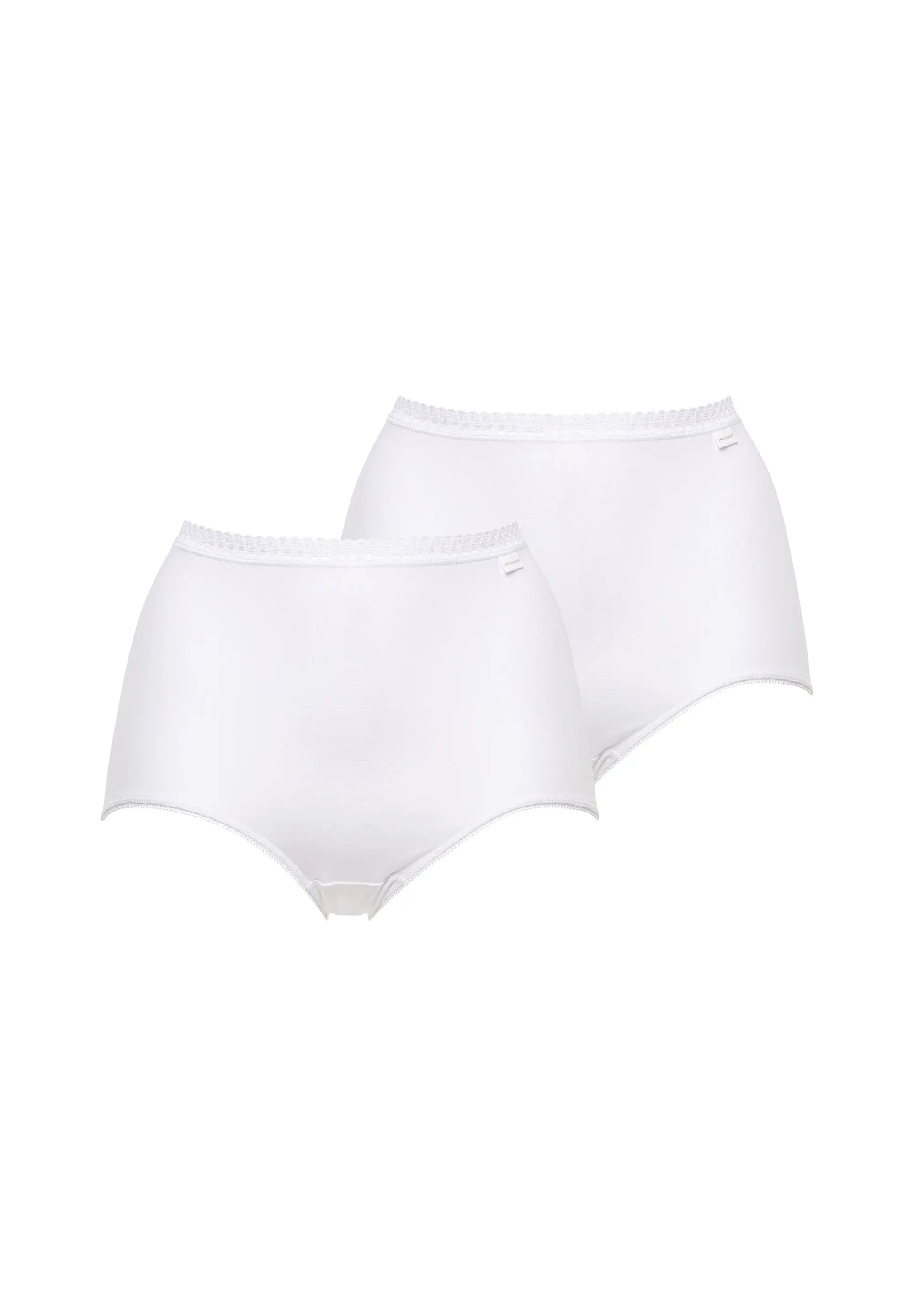 Packshot lot de deux culottes taille haute blanches