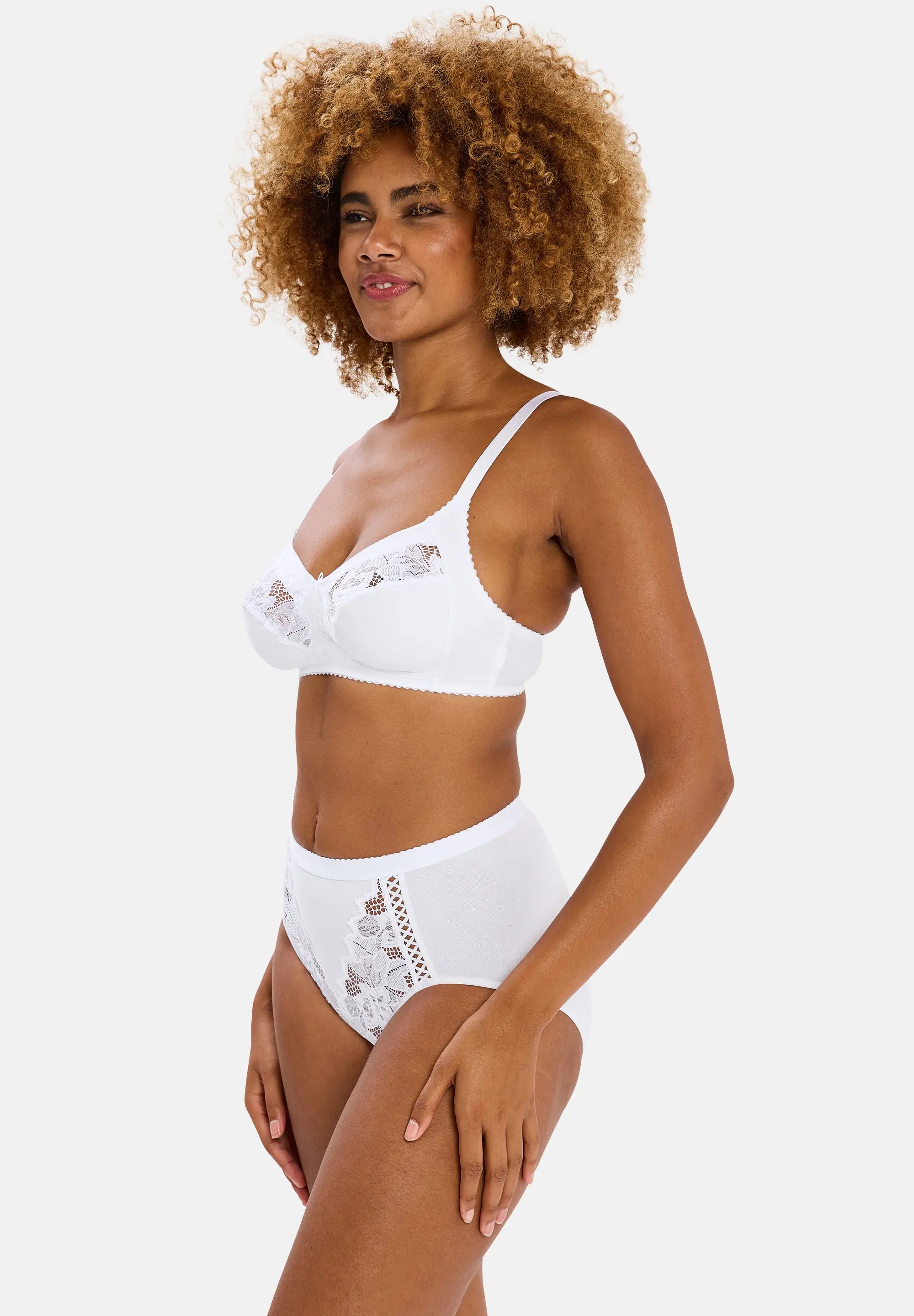Culotte taille haute Coton d'Arum Blanc