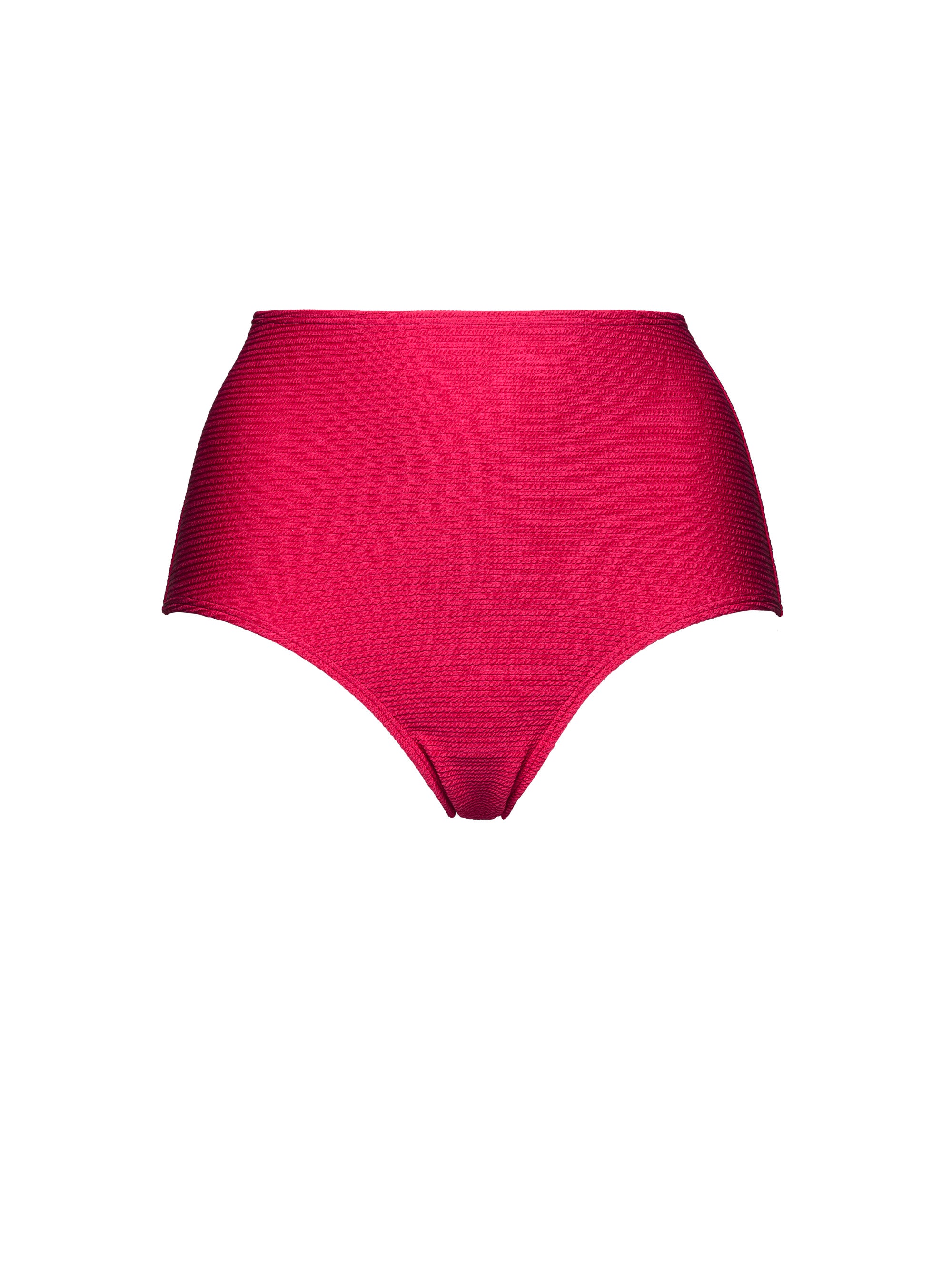 packshot culotte de bain taille haute pour femme - couleur cerise