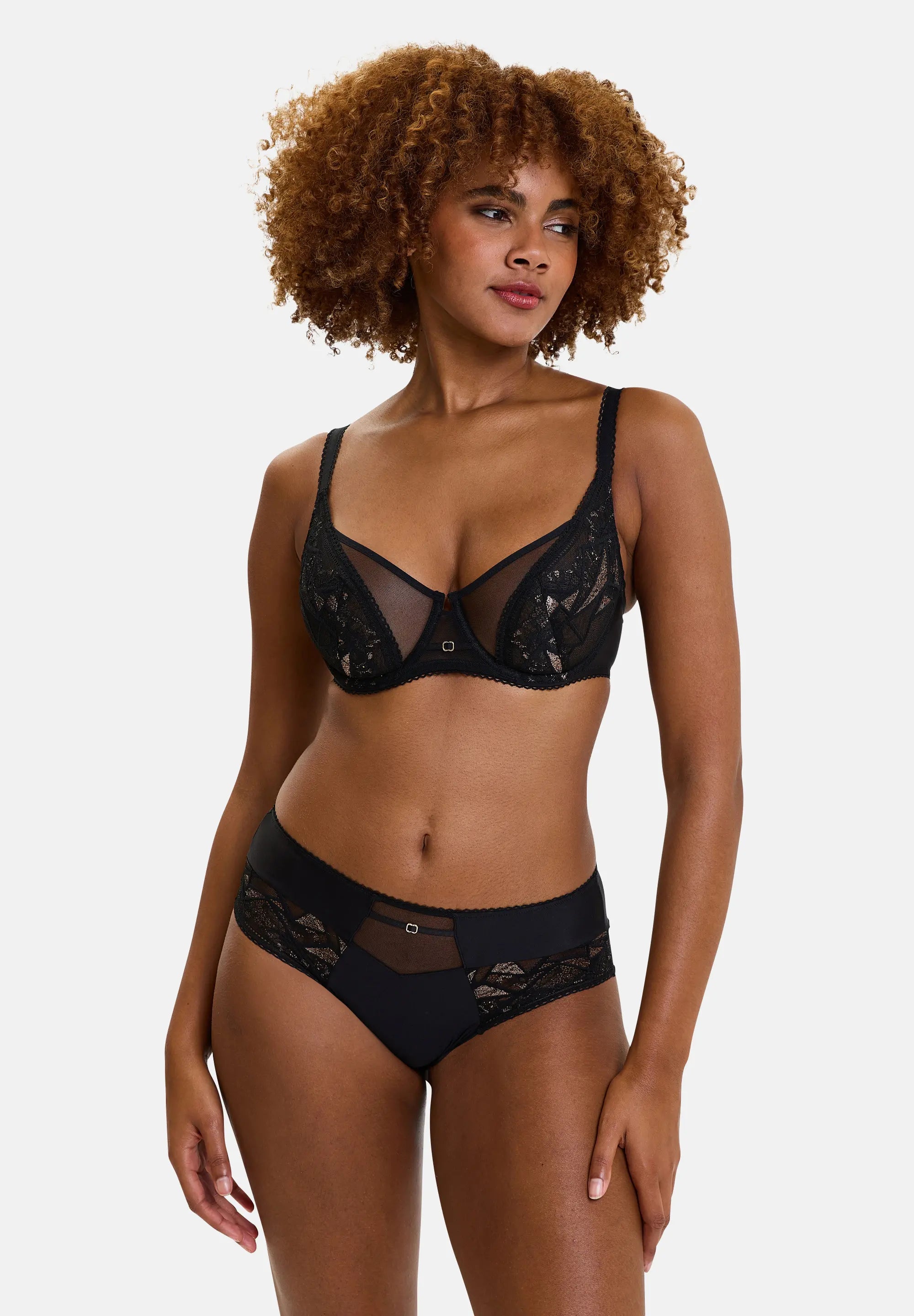 Medium Briefs Désiré Black & Copper Lurex