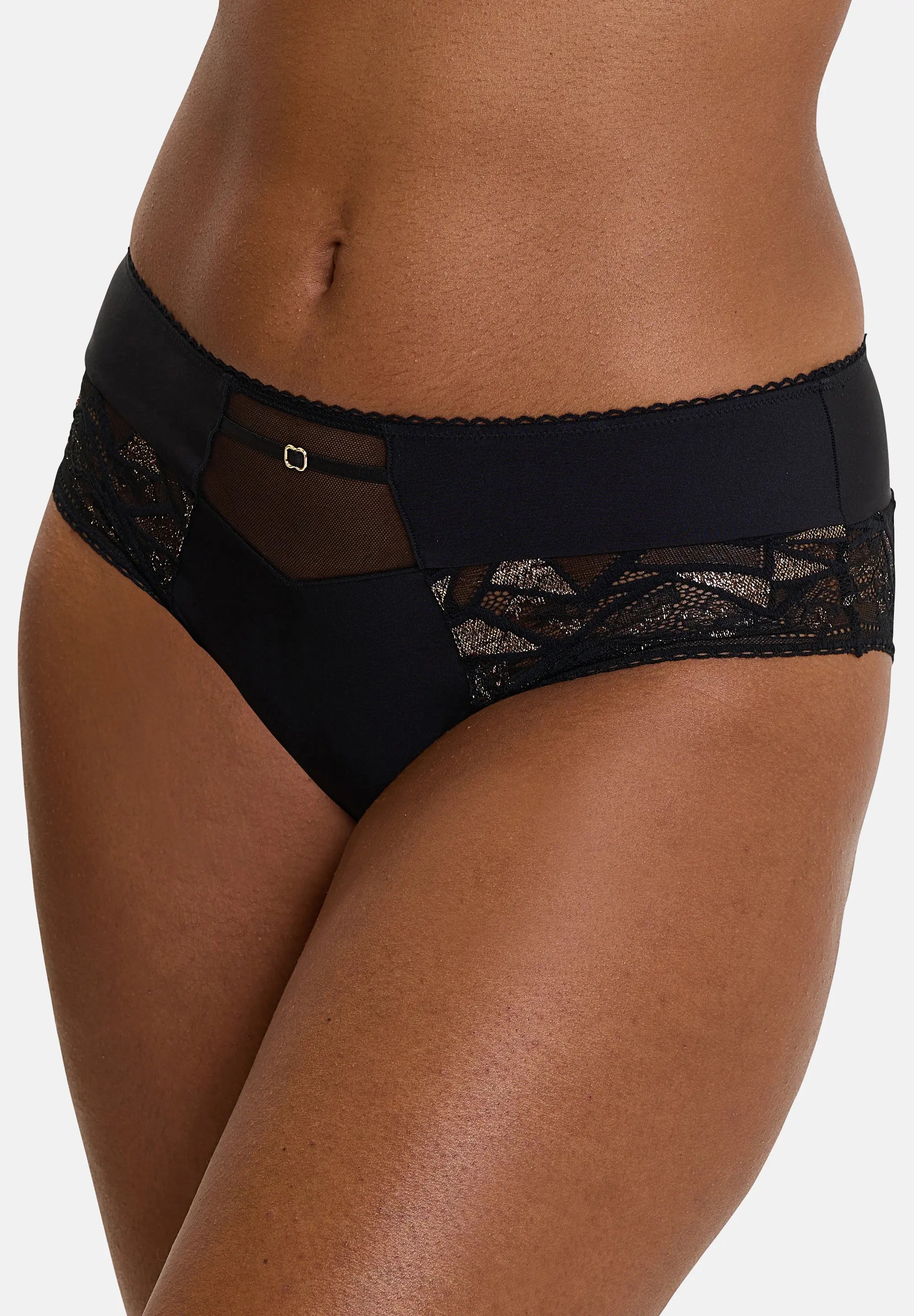 Medium Briefs Désiré Black & Copper Lurex