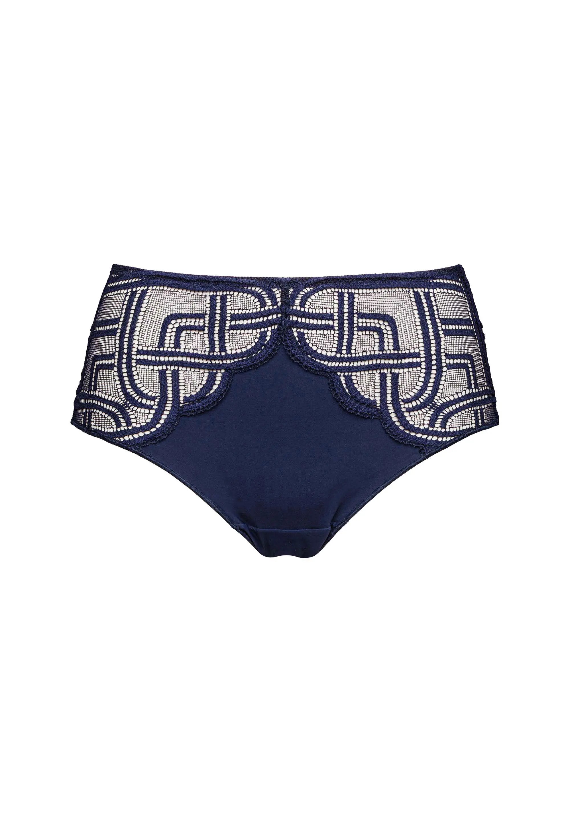 Packshot culotte taille haute pour femme - bleu marine