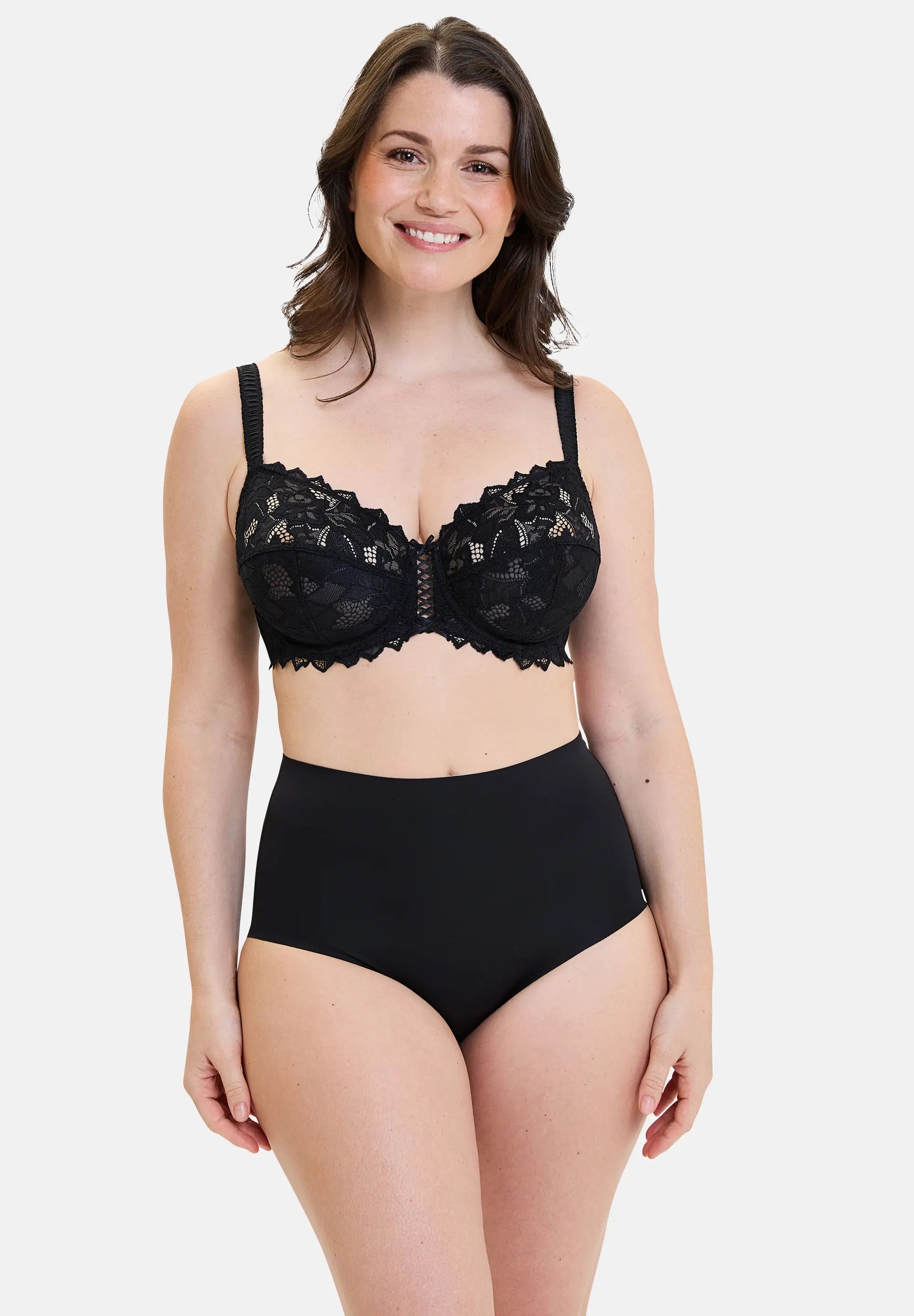 High waisted medium briefs Perfect Touch Black