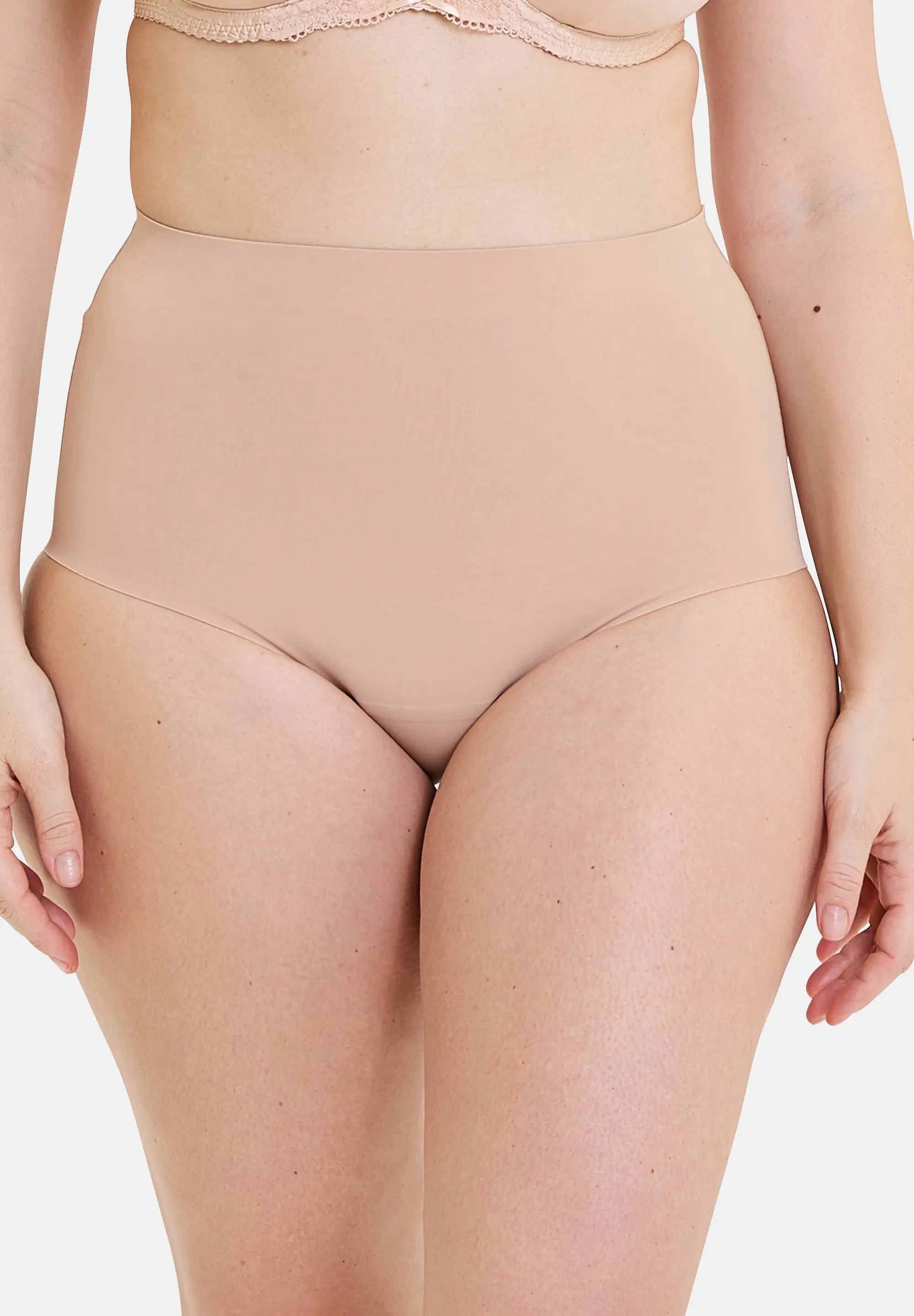 High waisted medium briefs Perfect Touch Nude