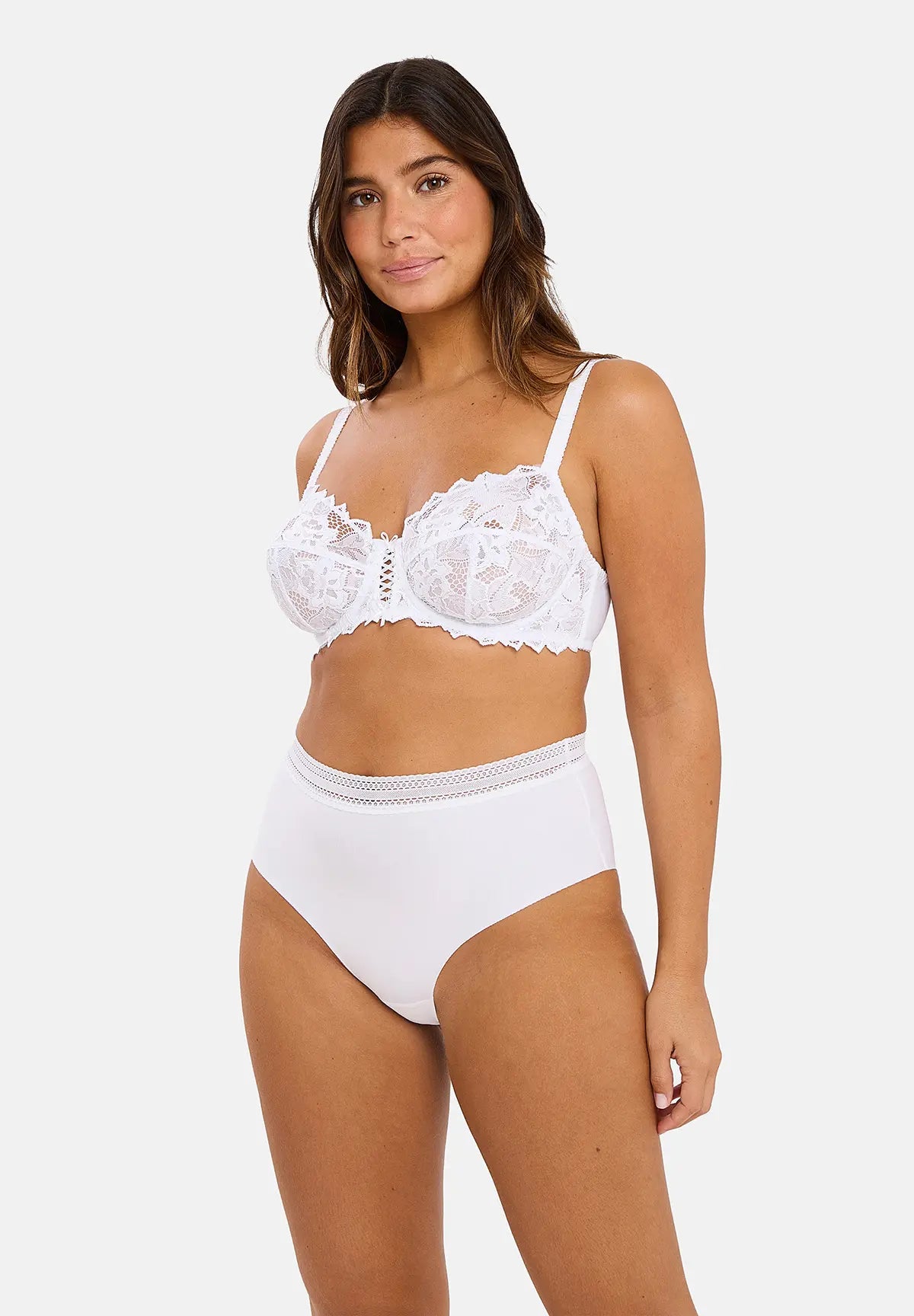 2er - Set Taillenslips Invisible Coton Weiß