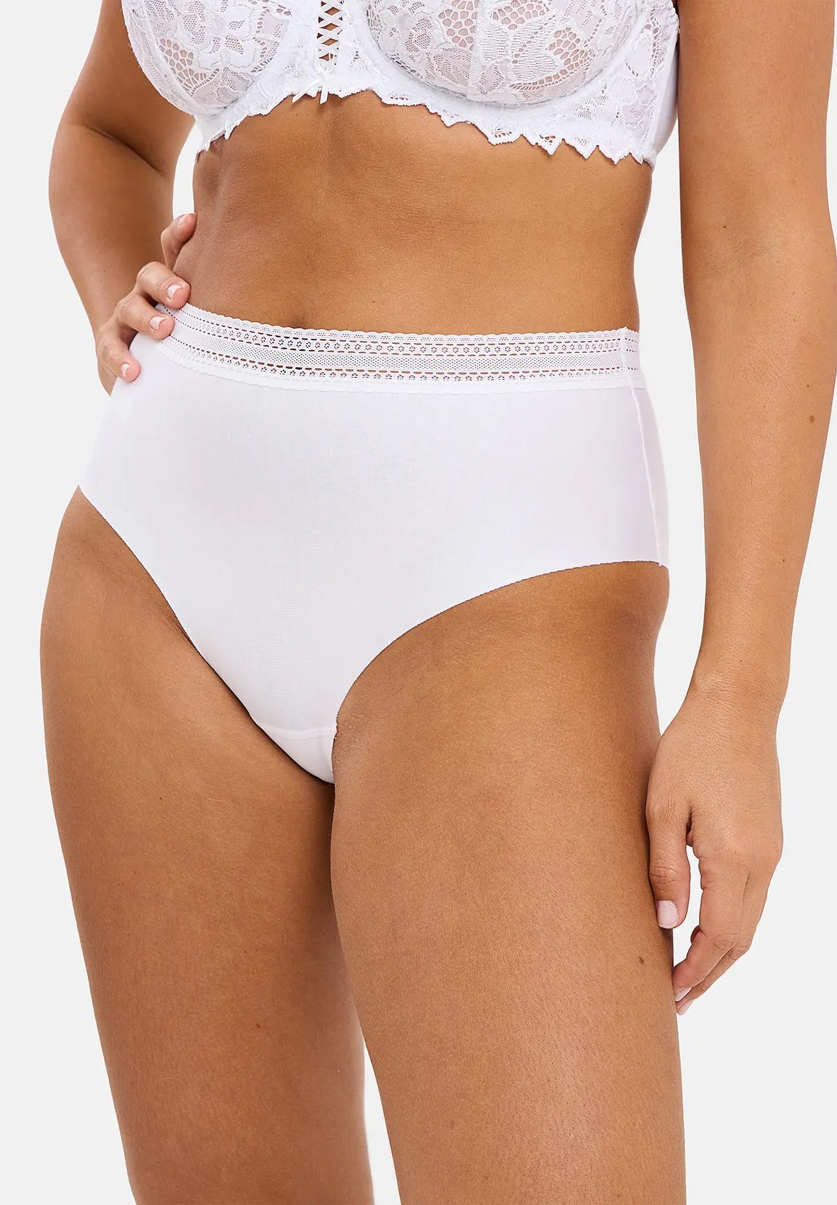 2er - Set Taillenslips Invisible Coton Weiß