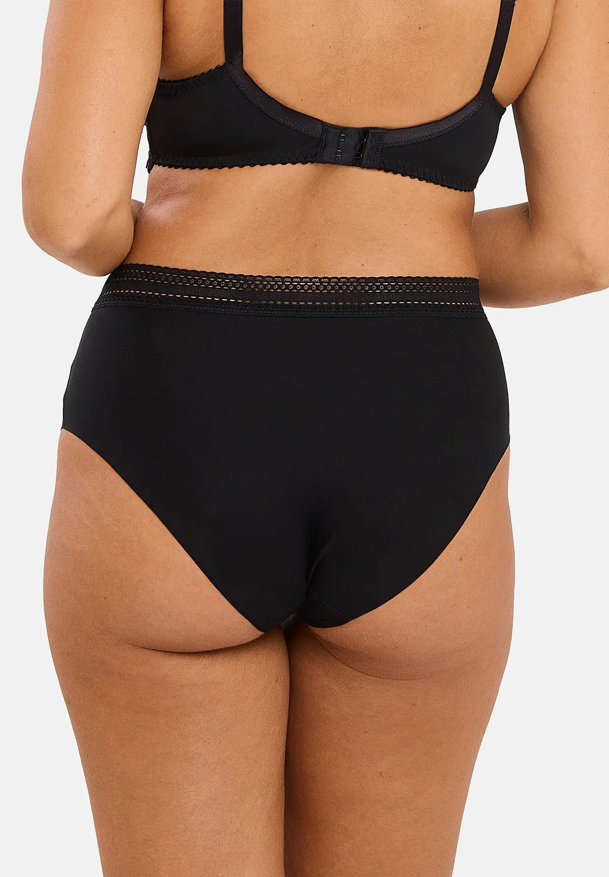 2er - Set Taillenslips Invisible Coton Schwarz