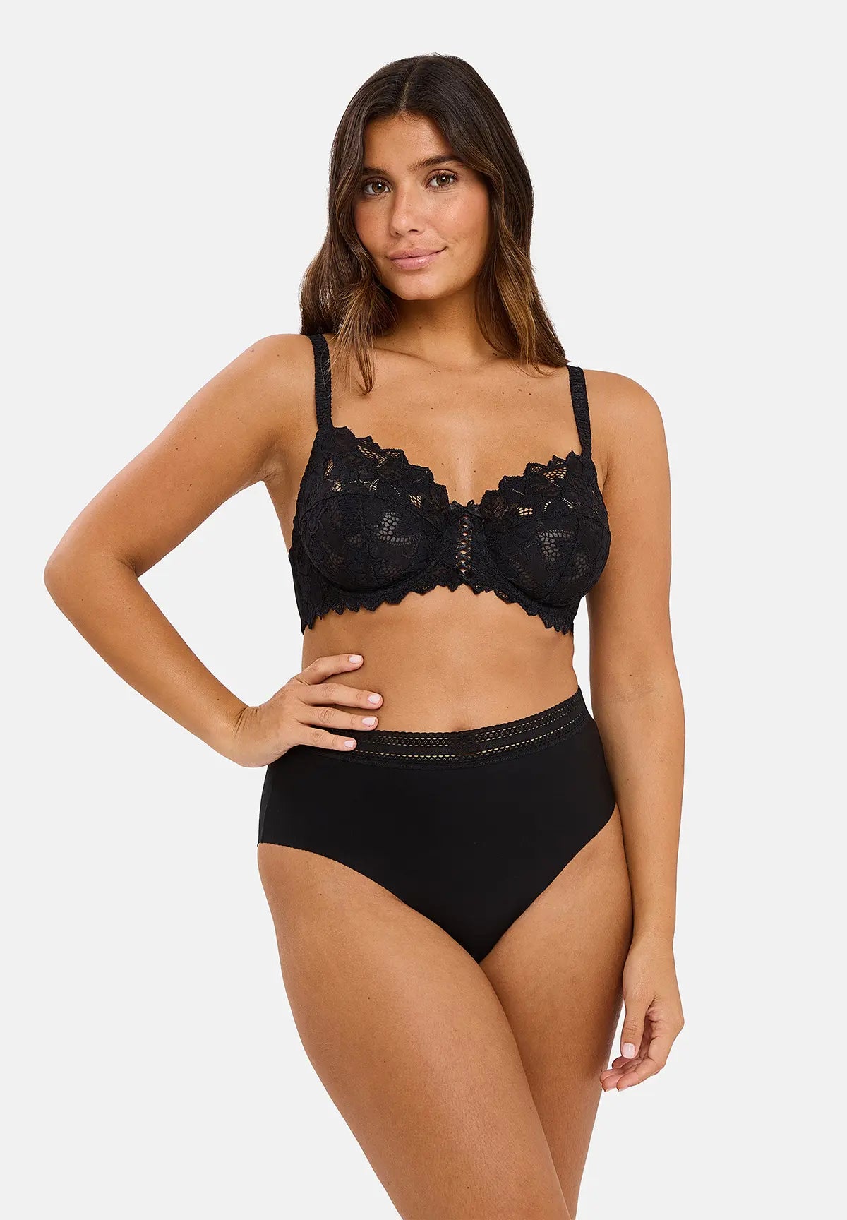 2er - Set Taillenslips Invisible Coton Schwarz