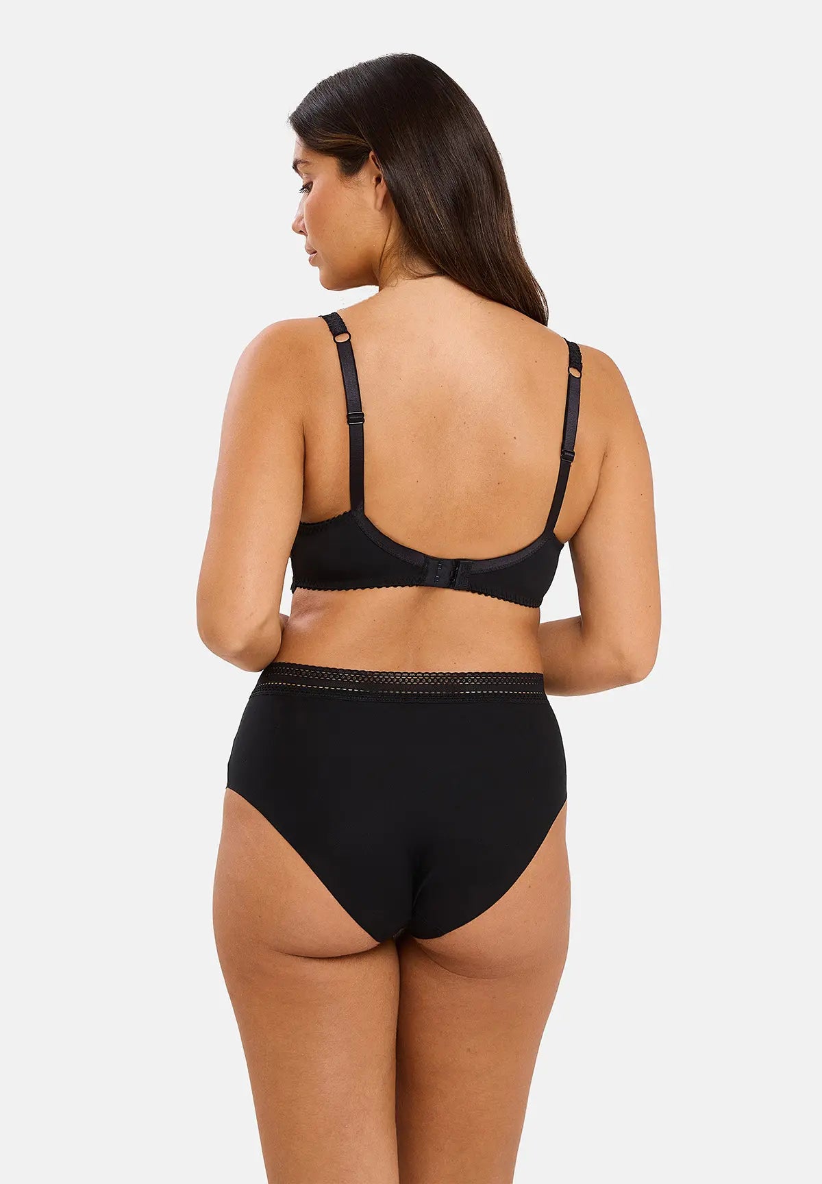 2er - Set Taillenslips Invisible Coton Schwarz