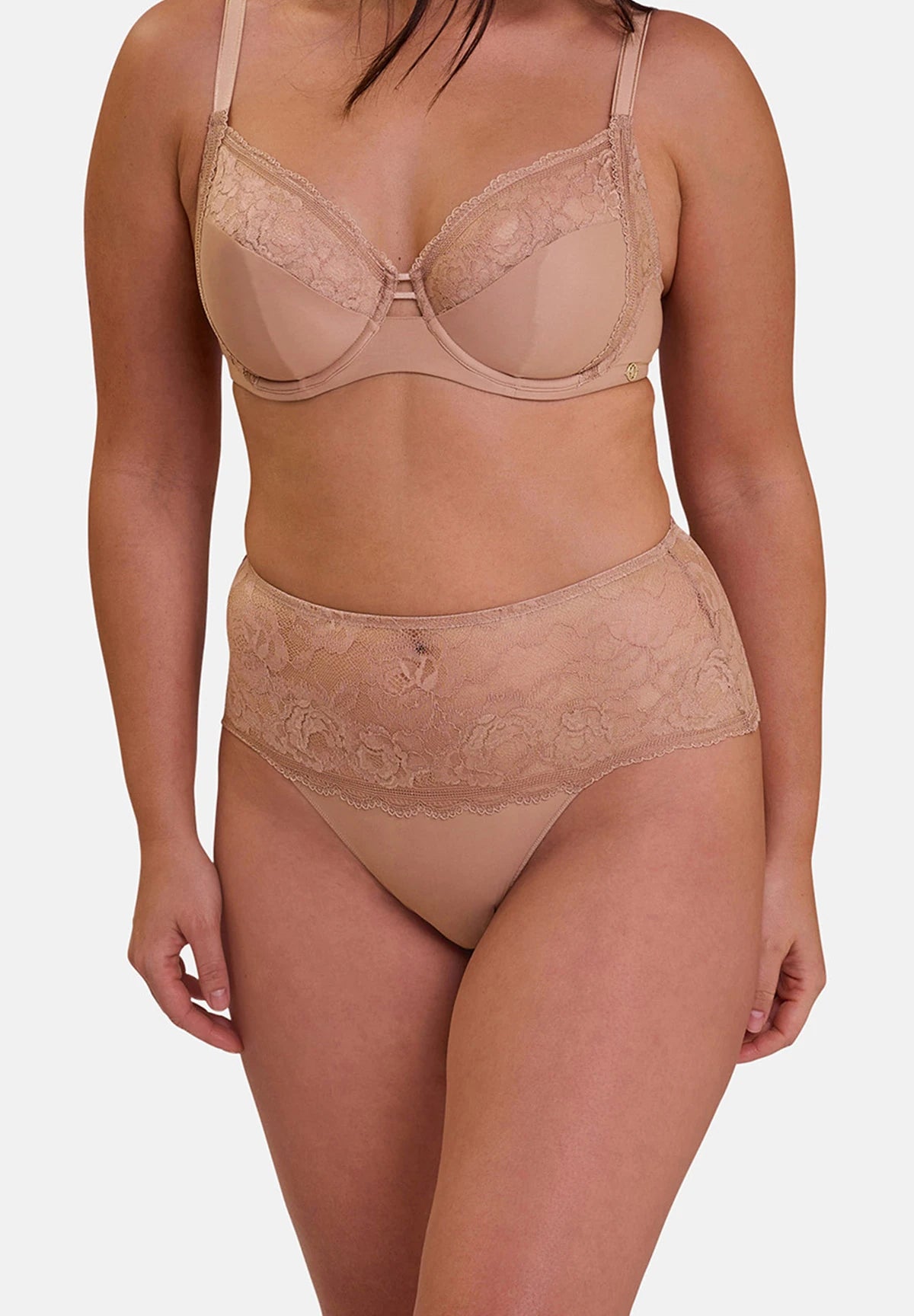 Lily Macchiato High-Waisted Medium Briefs – front view