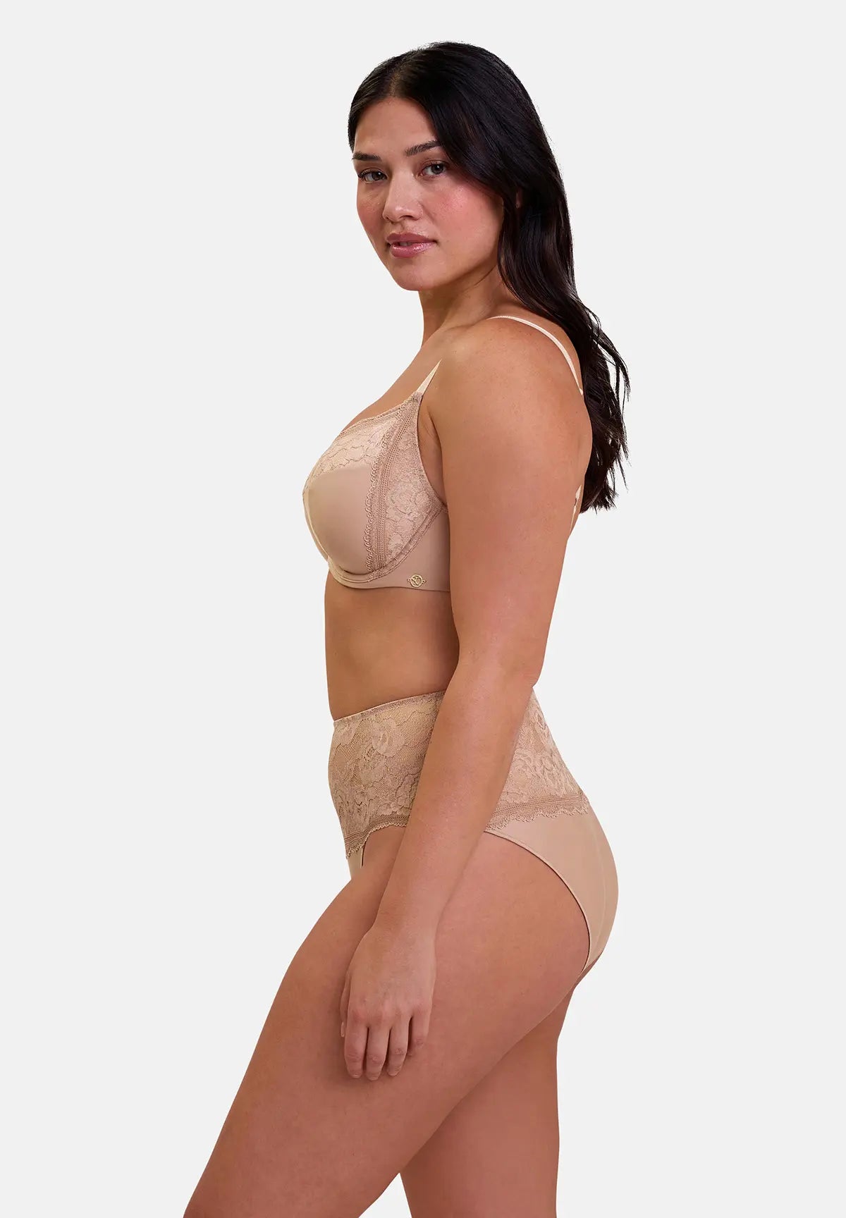 Midi slip hoge Lily Macchiato