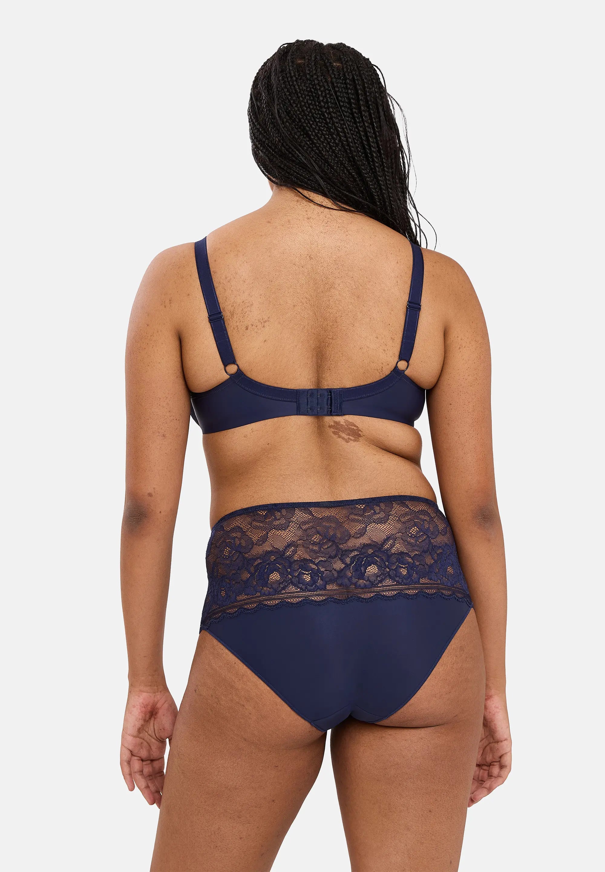 Hoge taille slip Lily Marineblauw