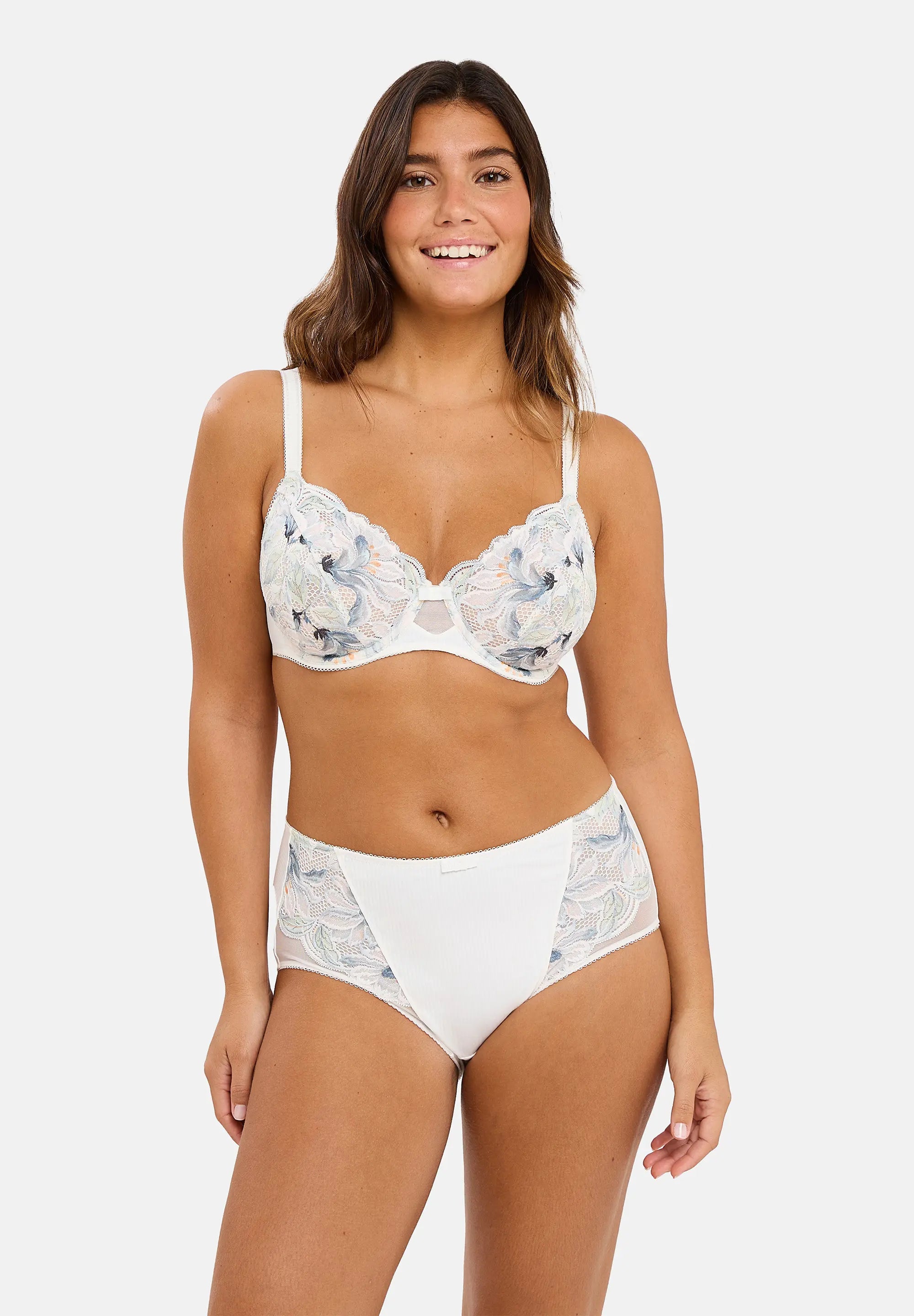 Medium briefs Pink Floral Watercolor Fantasy Light