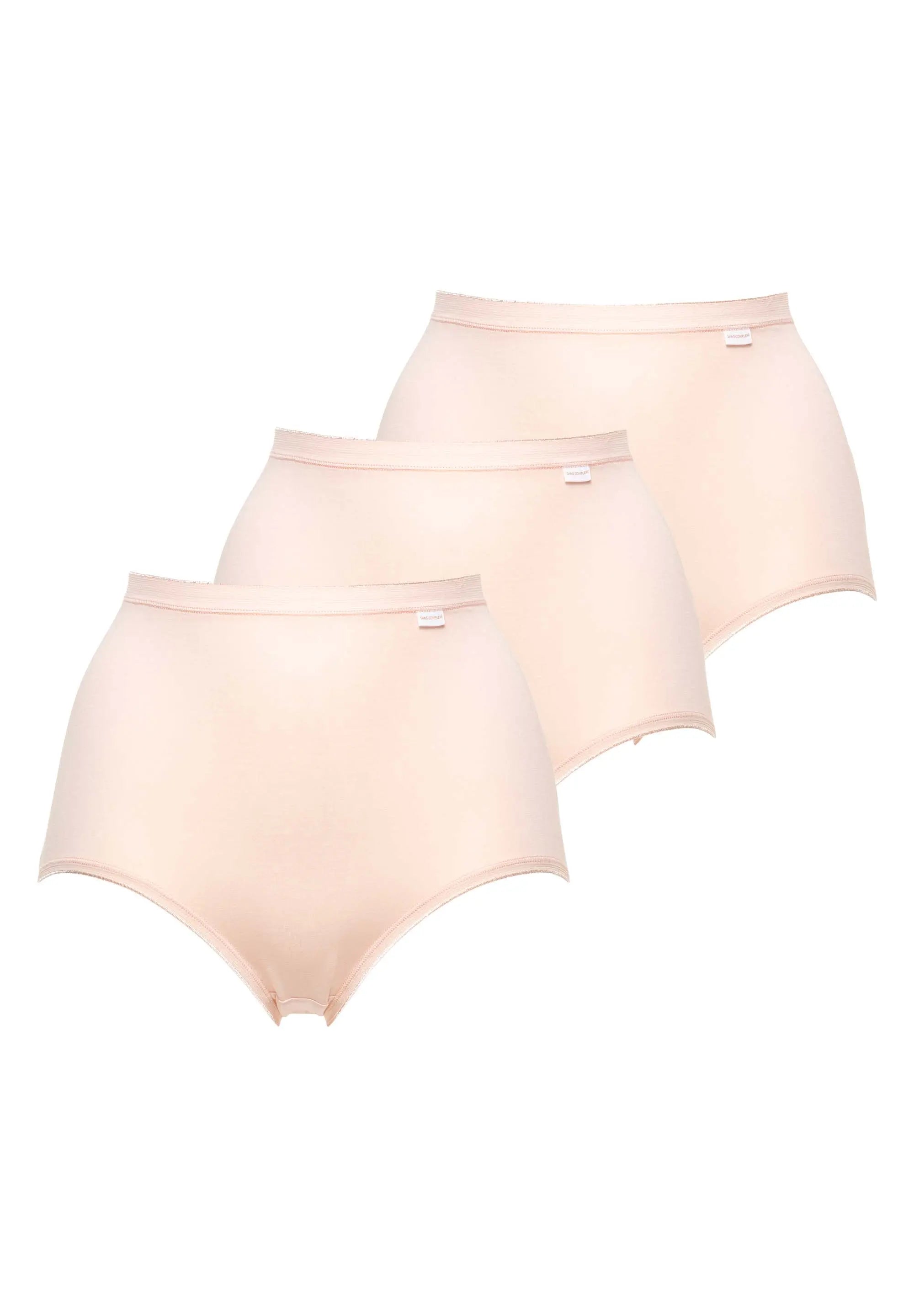packshot lot de trois culottes taille haute pour femme - couleur rose
