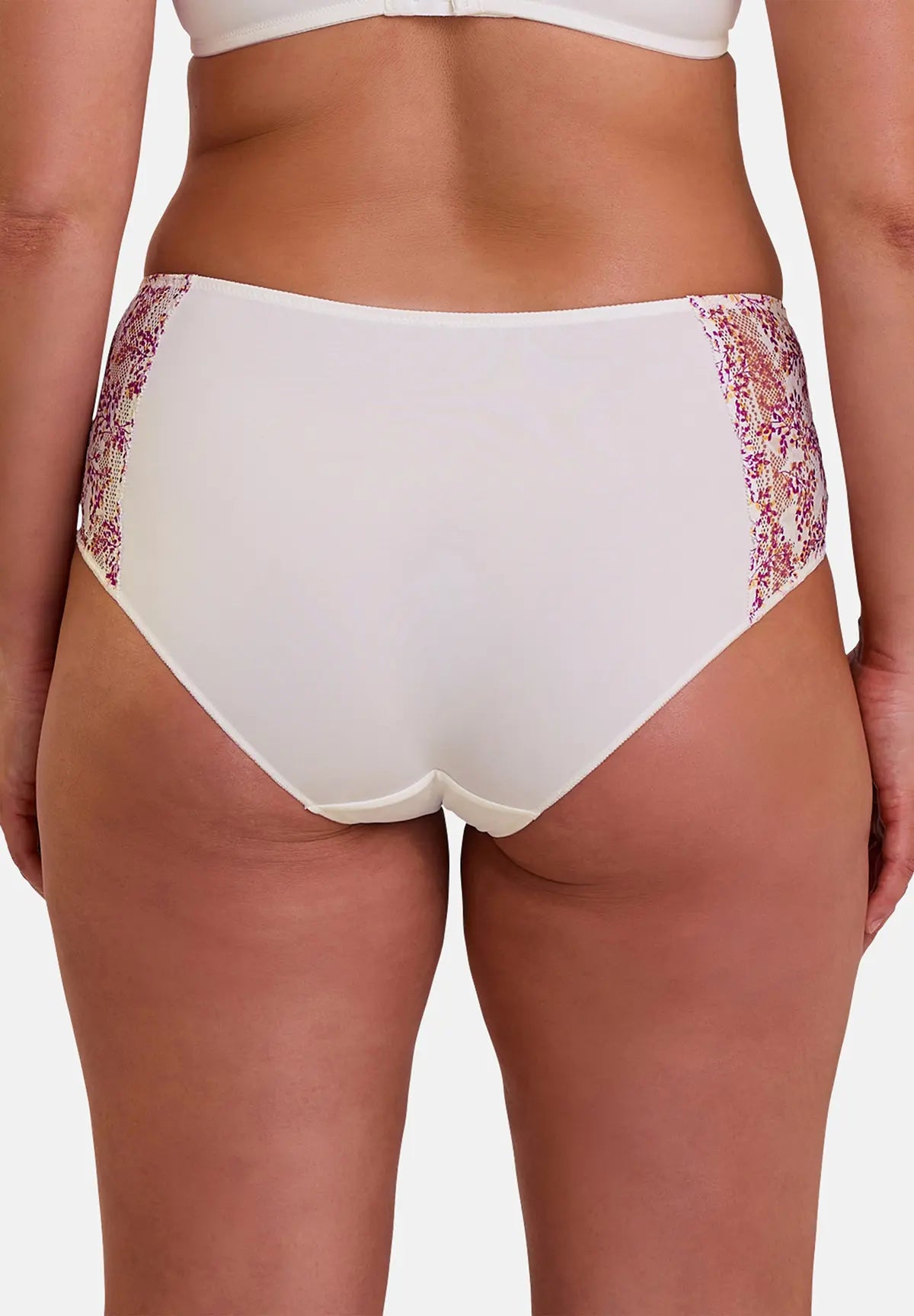 Medium Briefs Suzie Fantaisie Small Flowers Print Pink & Yellow