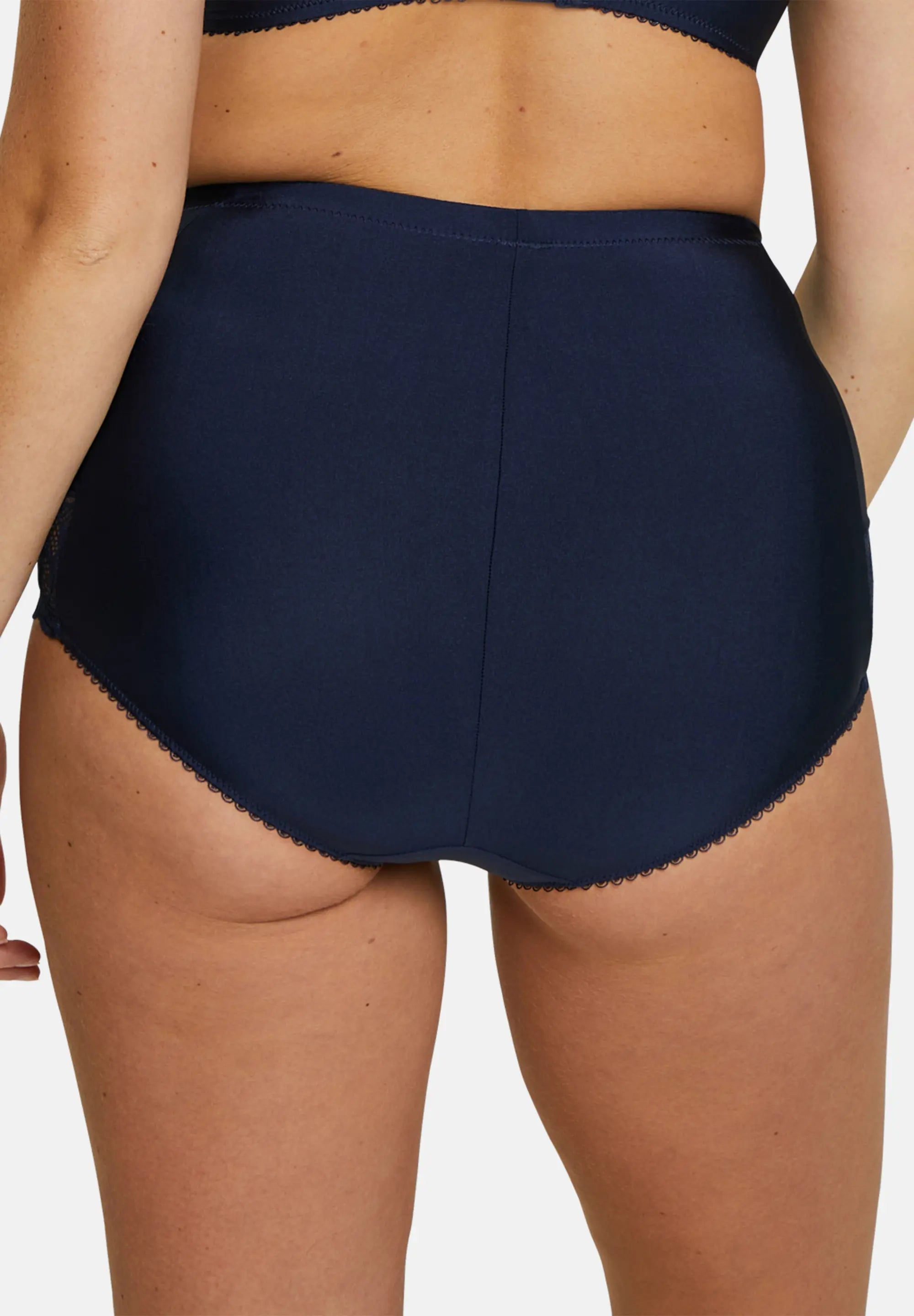 Culotte gainante taille haute - bleu marine - de dos