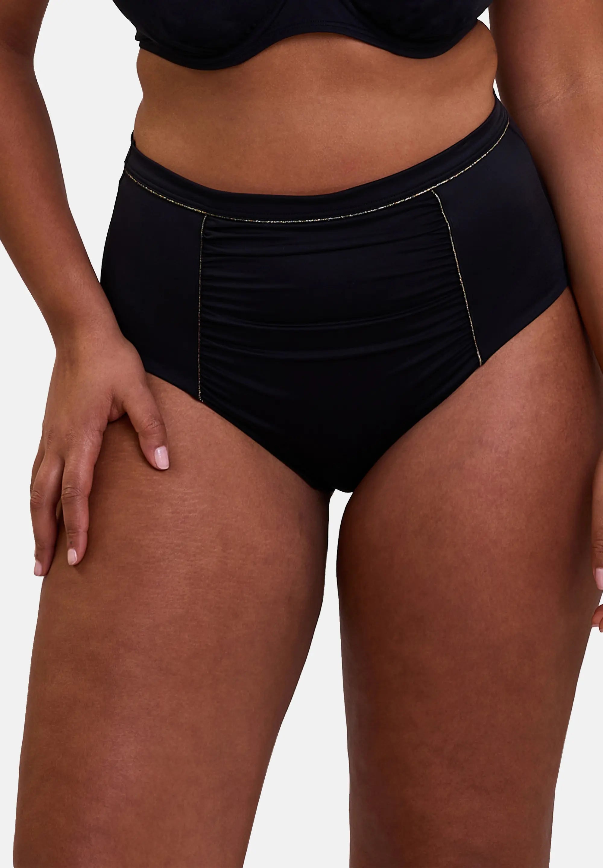 Culotte de bain noire - taille haute