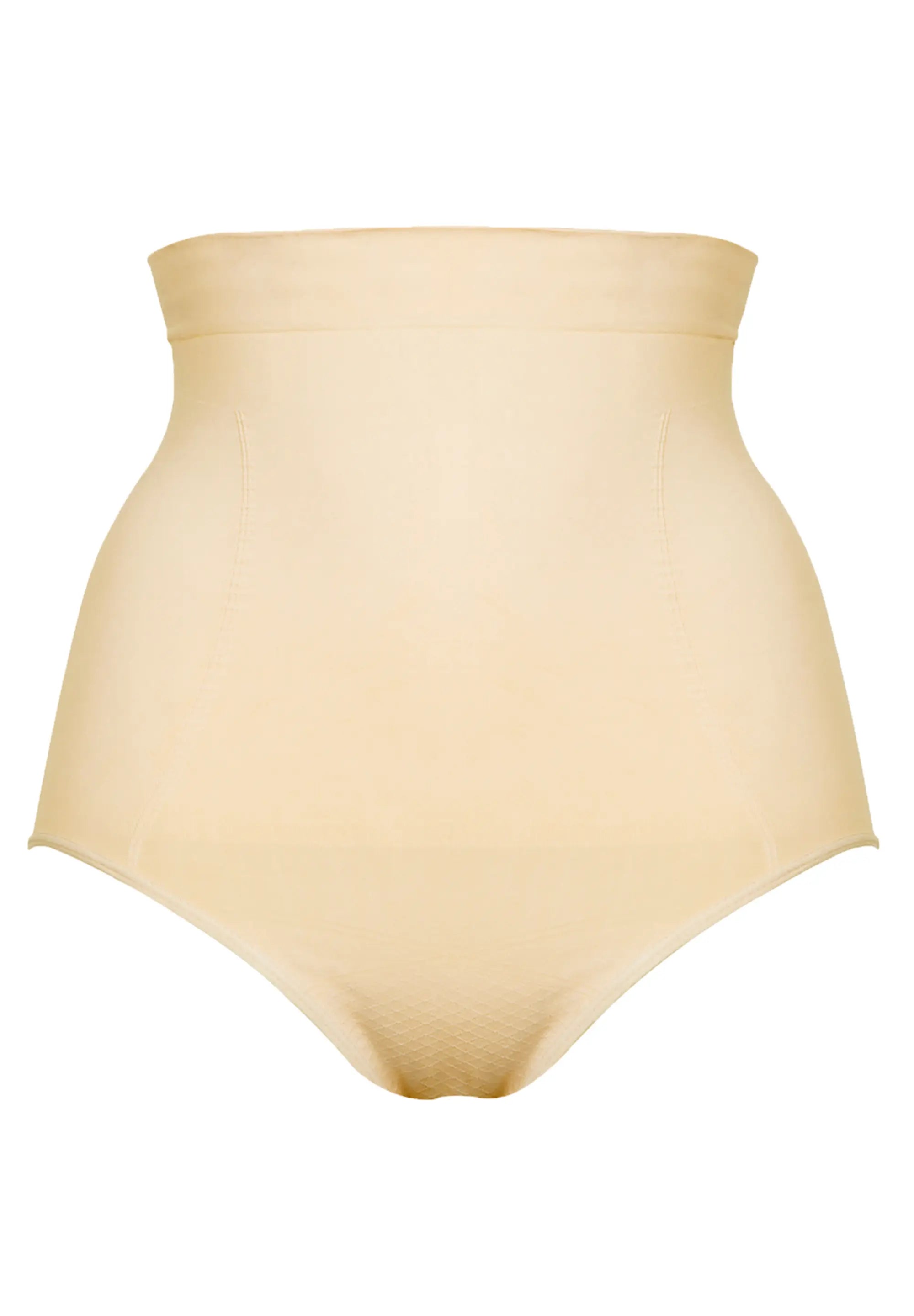 culotte taille haute beige pour femme en grand plan