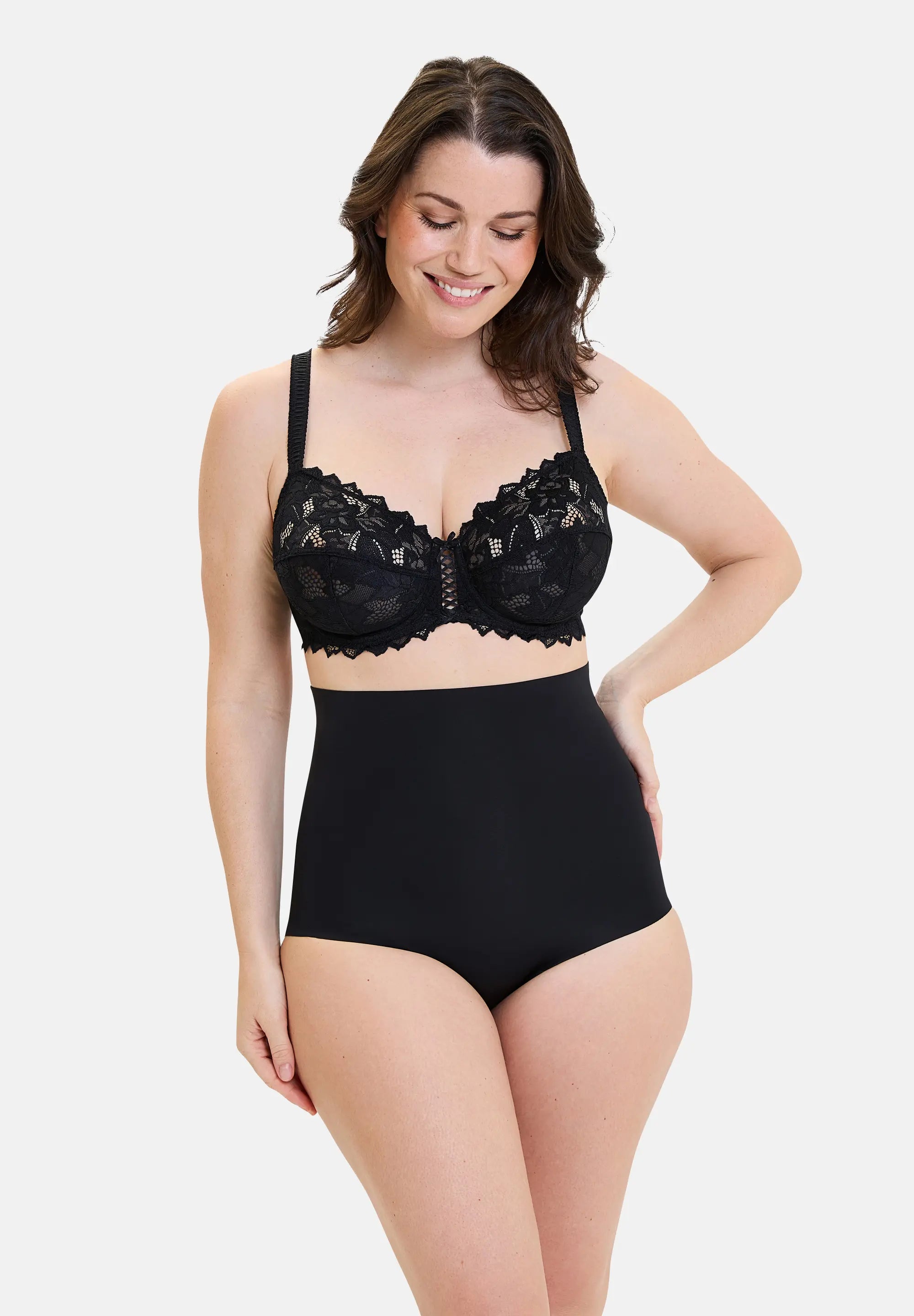 Super high waisted medium briefs Perfect Touch Black