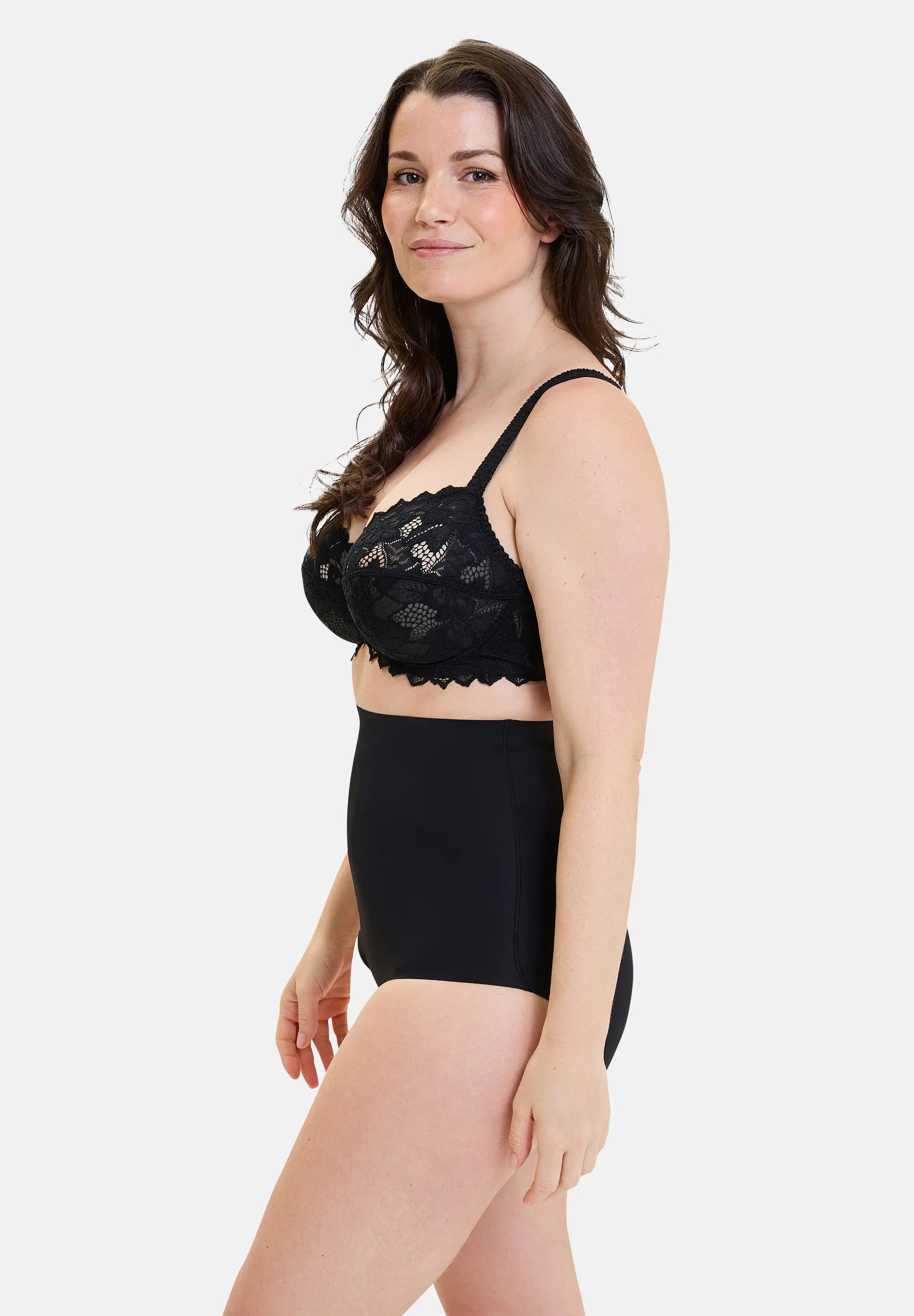 Super high waisted medium briefs Perfect Touch Black