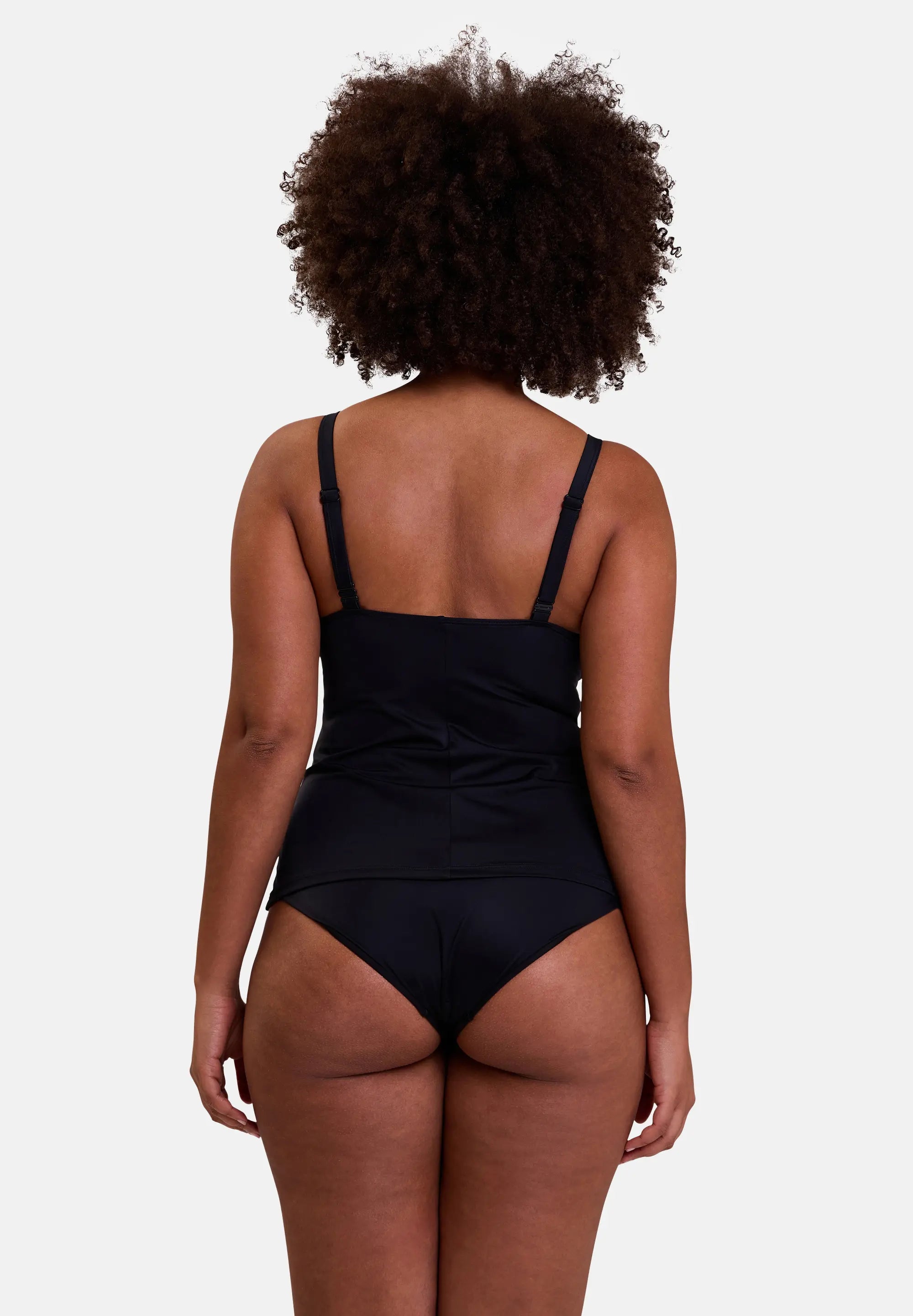 Tankini noir - pour femme - vu de dos