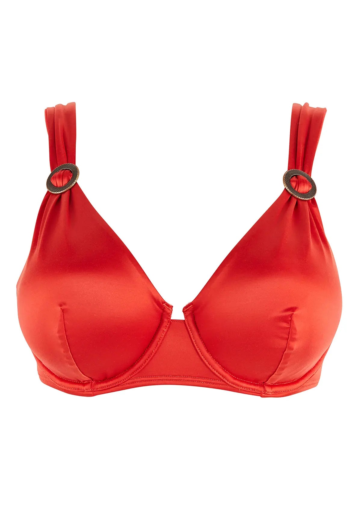Packshot haut de maillot de bain couleur rouge