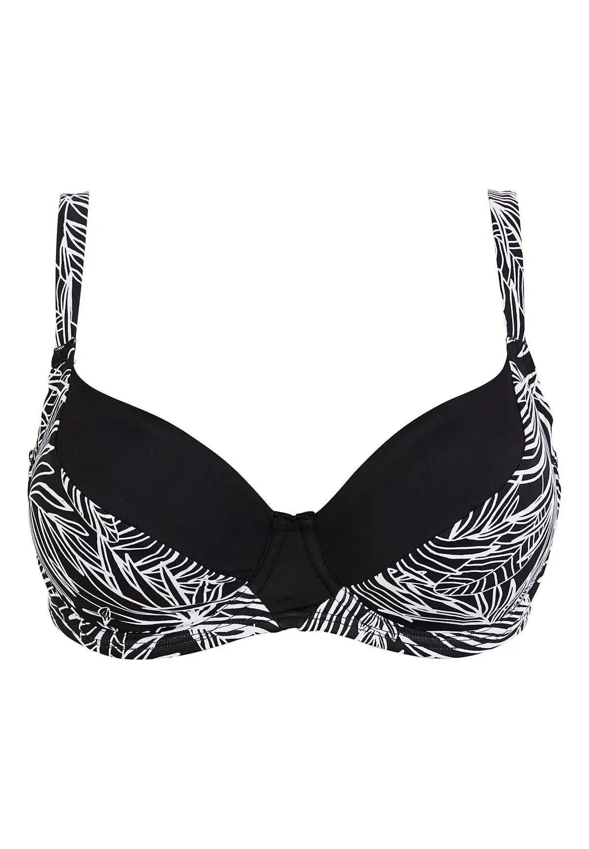 packshot haut de maillot de bain sans armatures - imprimé palmier