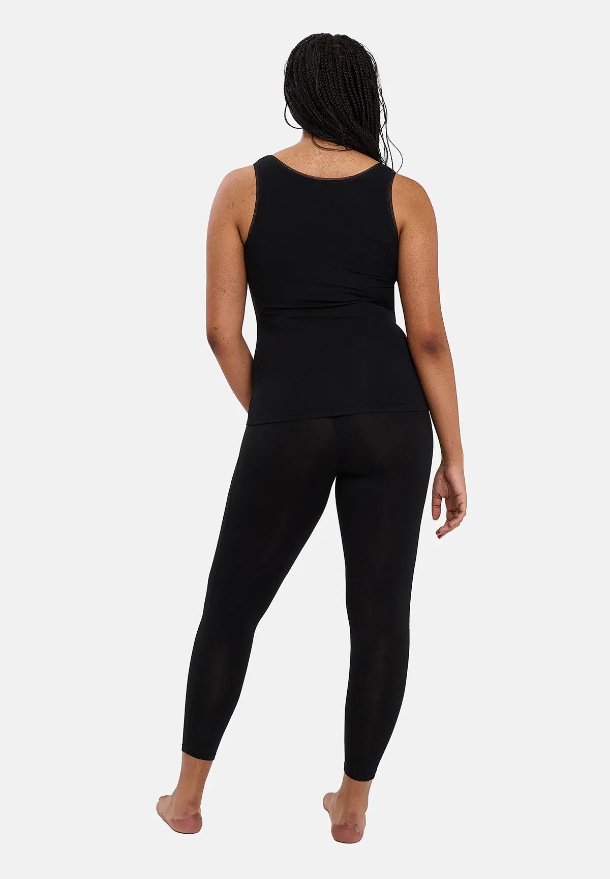Schwarze Chill-Thermo-Leggings (Sanfte WÄrme)
