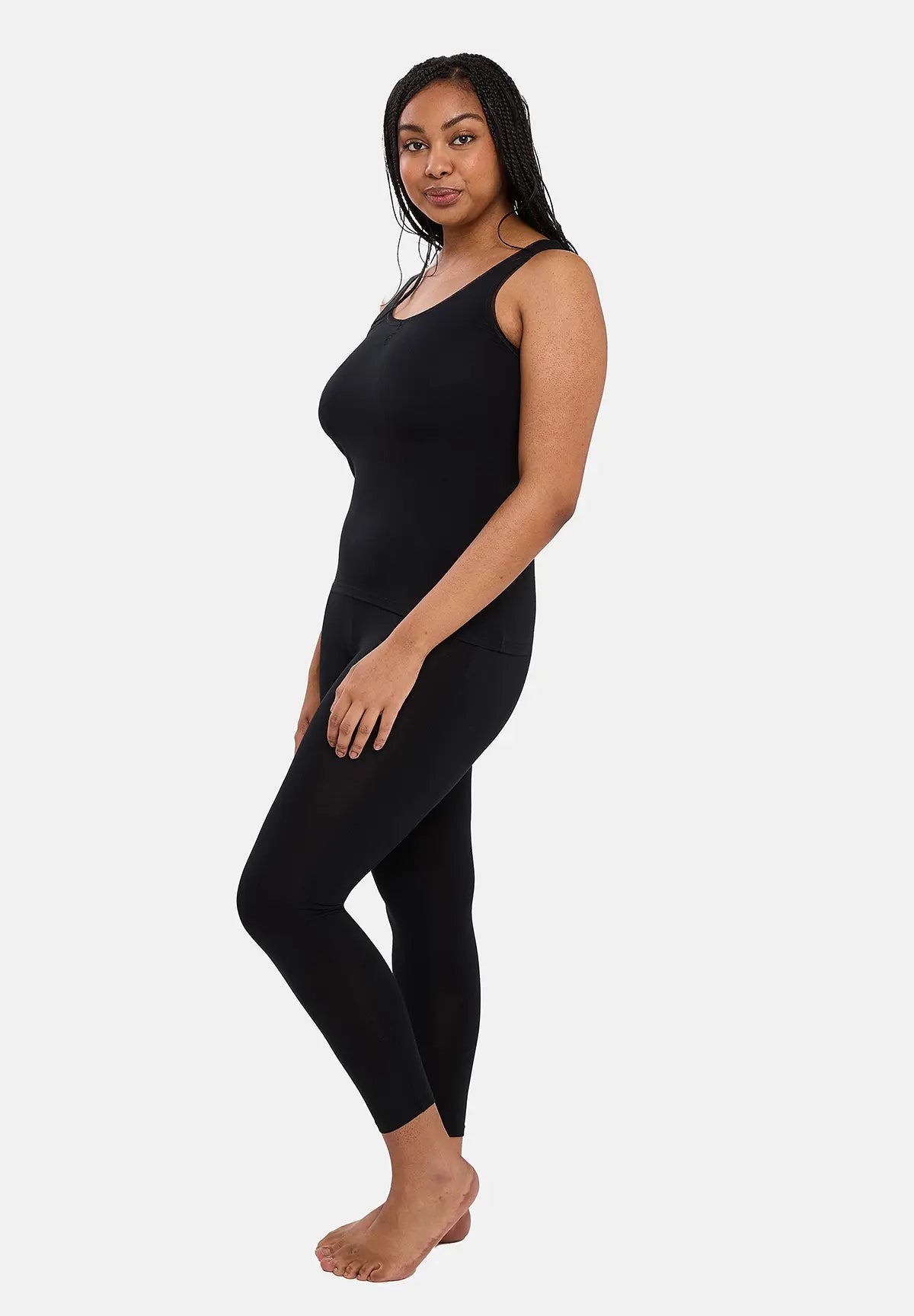 Schwarze Chill-Thermo-Leggings (Sanfte WÄrme)