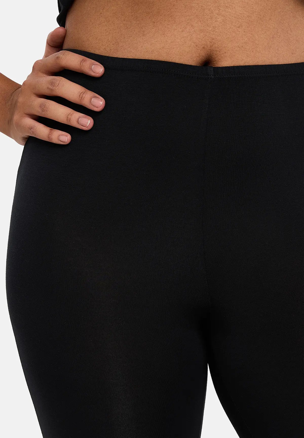 Schwarze Chill-Thermo-Leggings (Sanfte WÄrme)