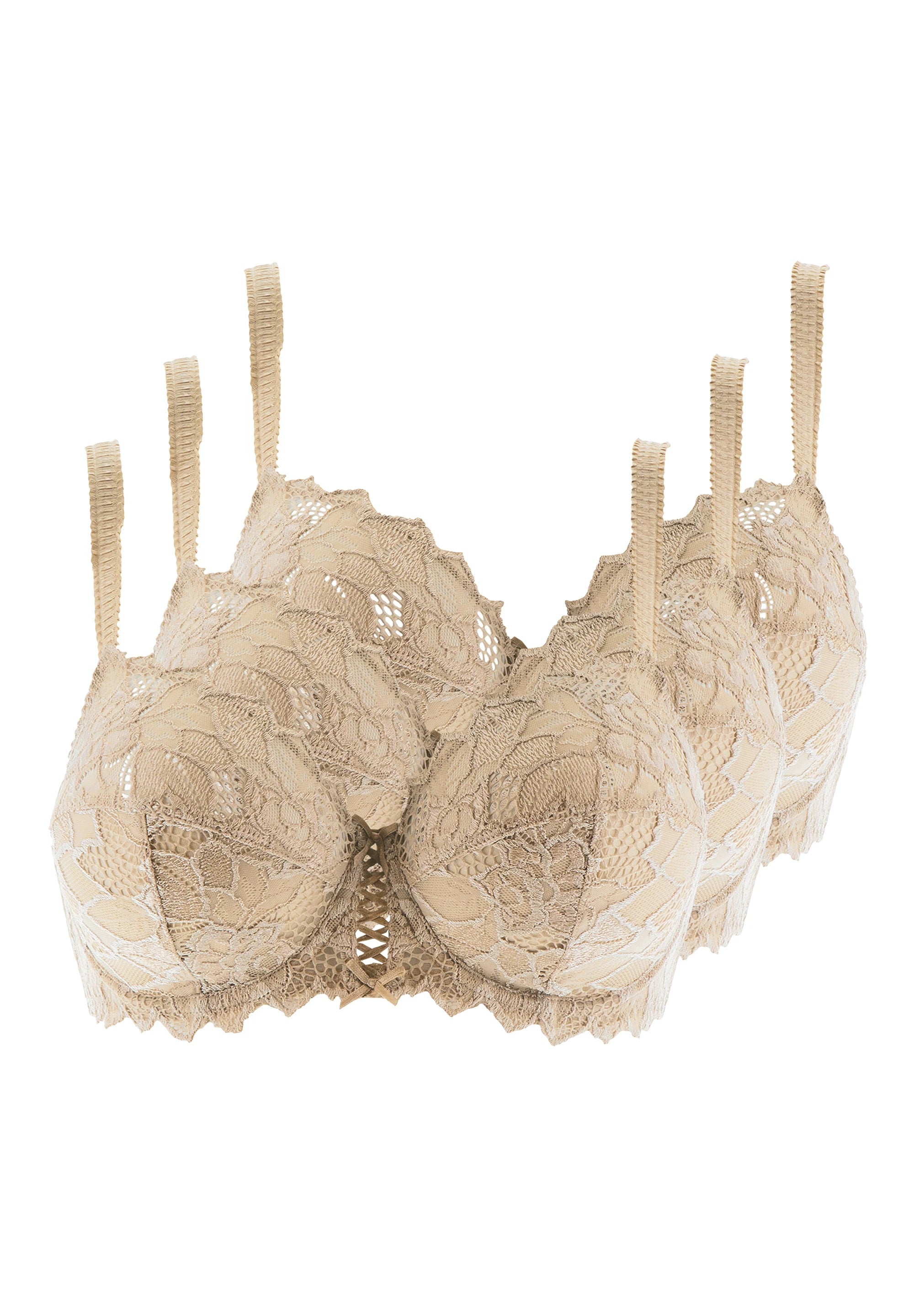Pack of 3 bras Trio Arum Black, Nude and White