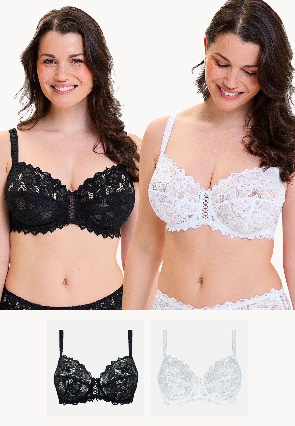 Lot de 2 soutiens-gorge Duo Arum Noir et Blanc