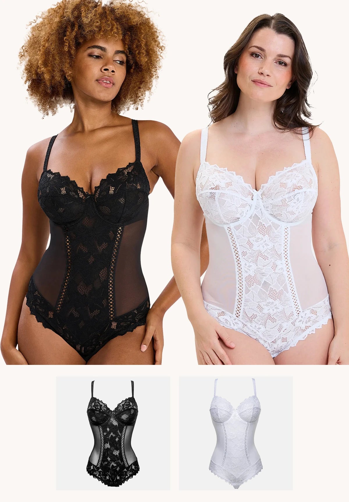 Lot de 2 bodys Arum Noir et Blanc