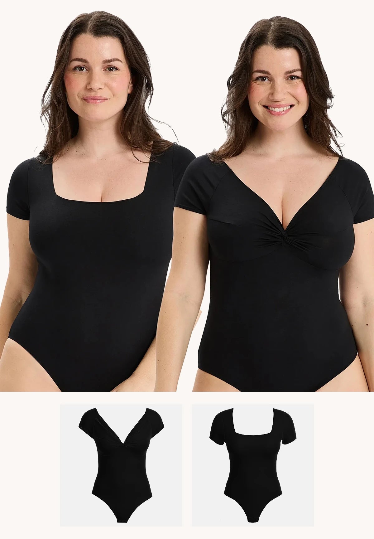Lot de 2 bodys manches courtes Sunny Noir