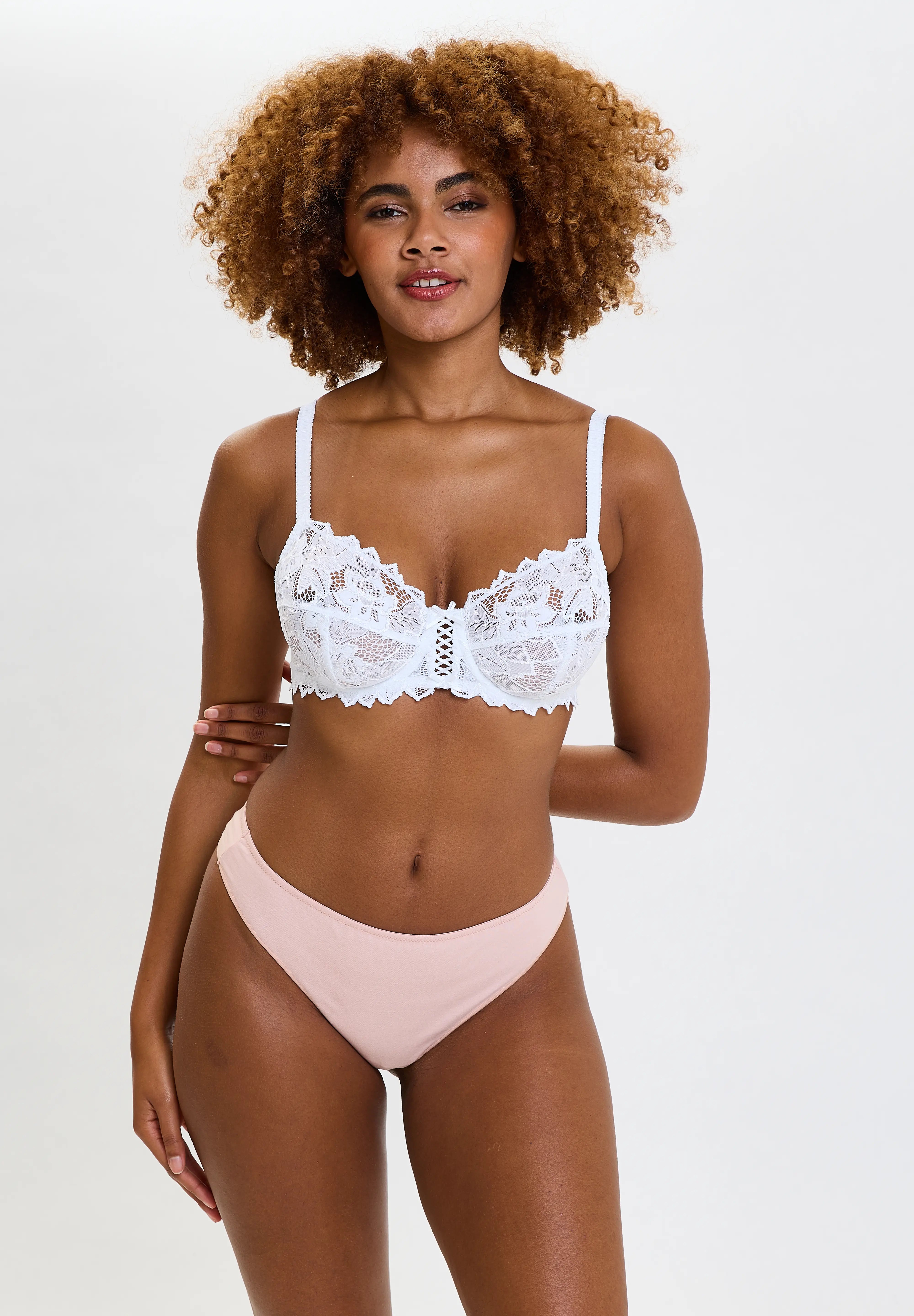 3er - Set Baumwolle Strings Subtile Schwarz-Beige-Ivory