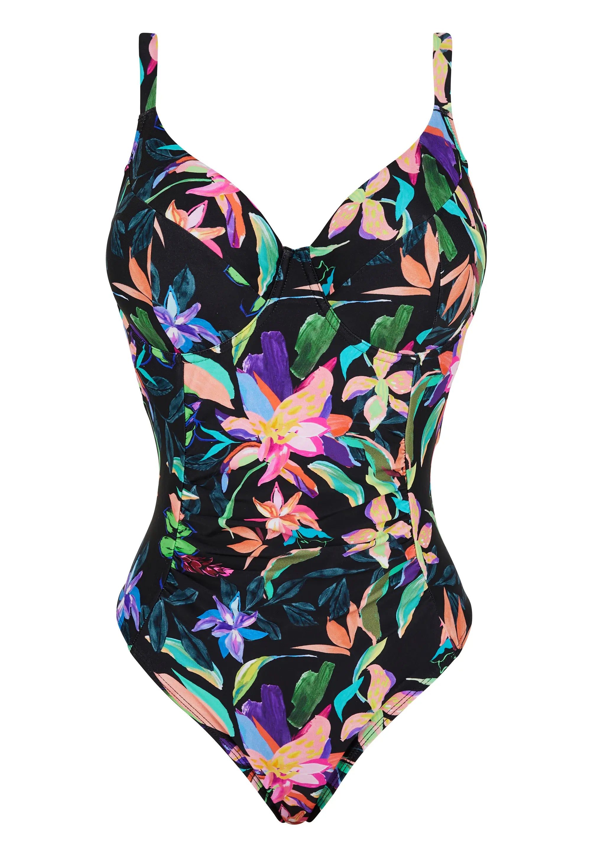 Maillot de bain une pièce Barbade Paradis Tropical Noir