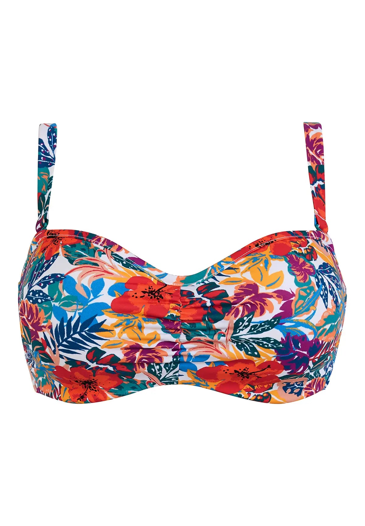 Packshot haut de maillot de bain imprimé tropical