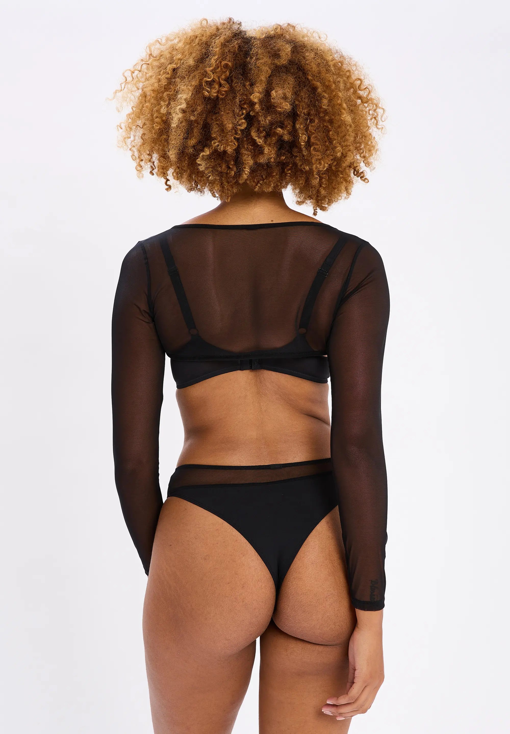 Bolero-effect mouwen Romane Dicko Zwart