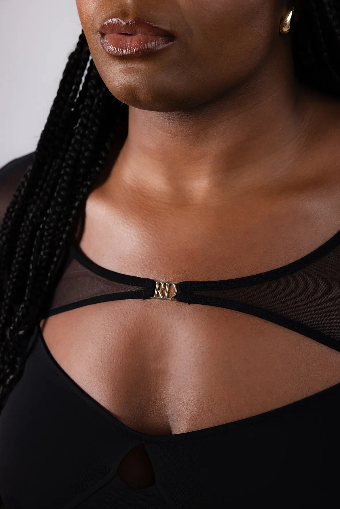 Bolero-effect mouwen Romane Dicko Zwart